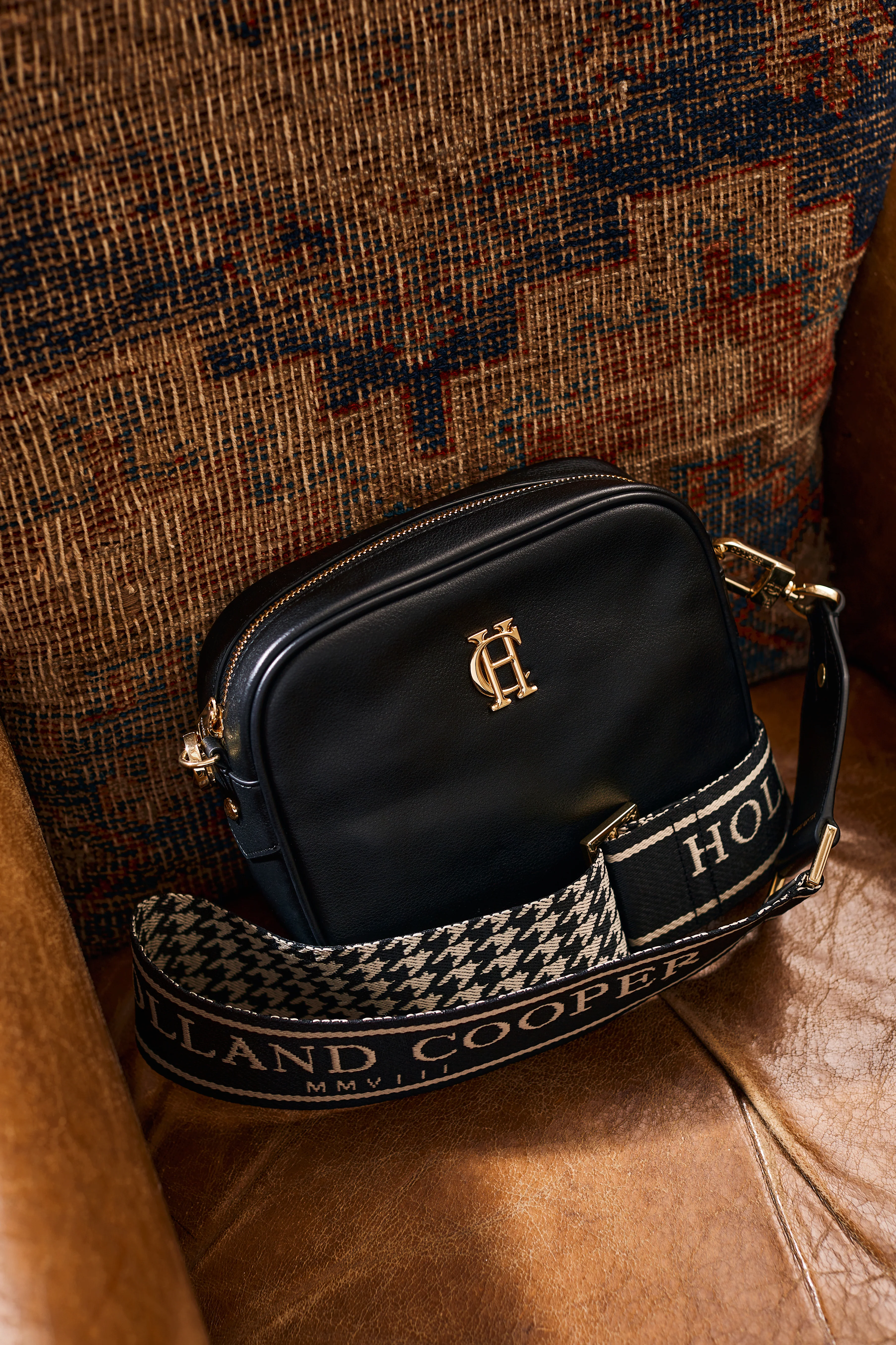 Abbot Bag Strap (Ecru Houndstooth) - Image 3