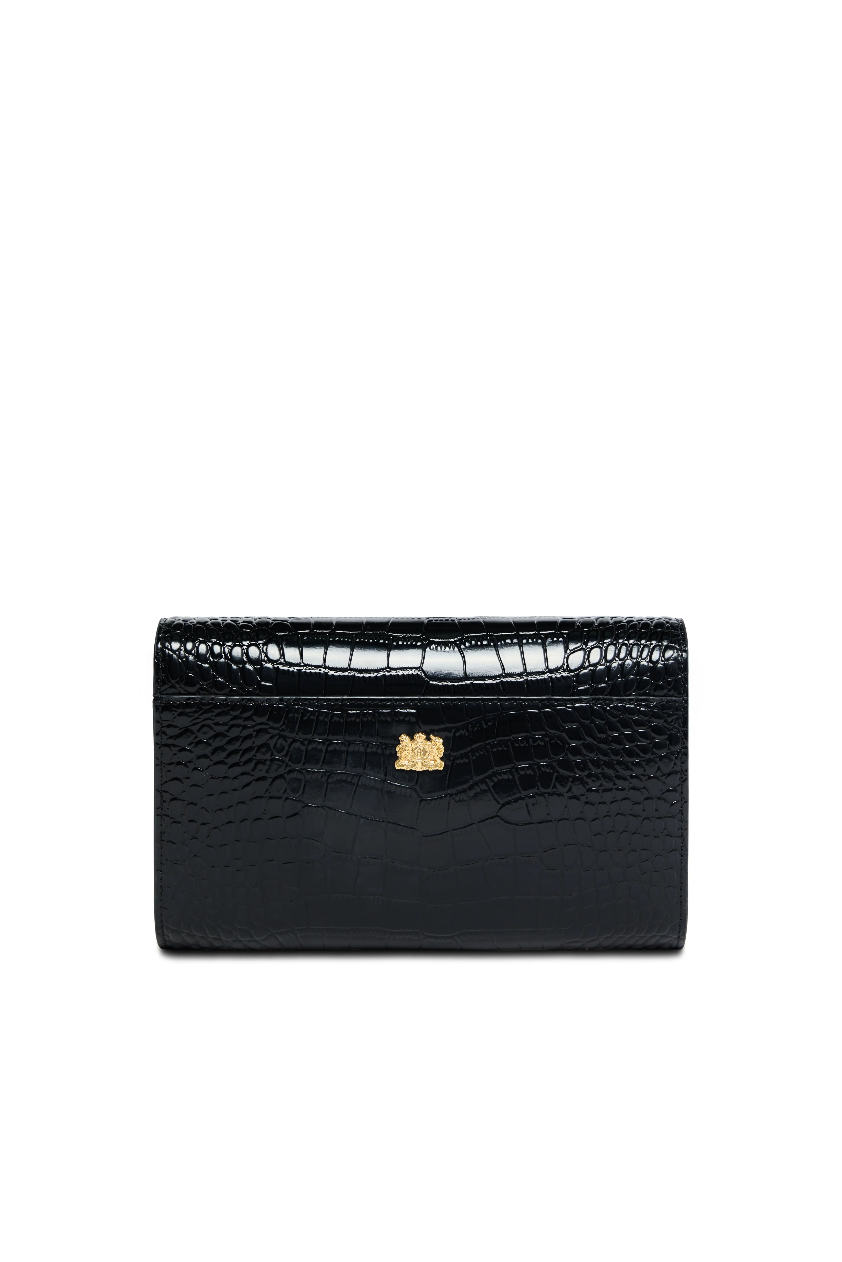 Abbot Clutch Bag (Black Croc) - Image 8