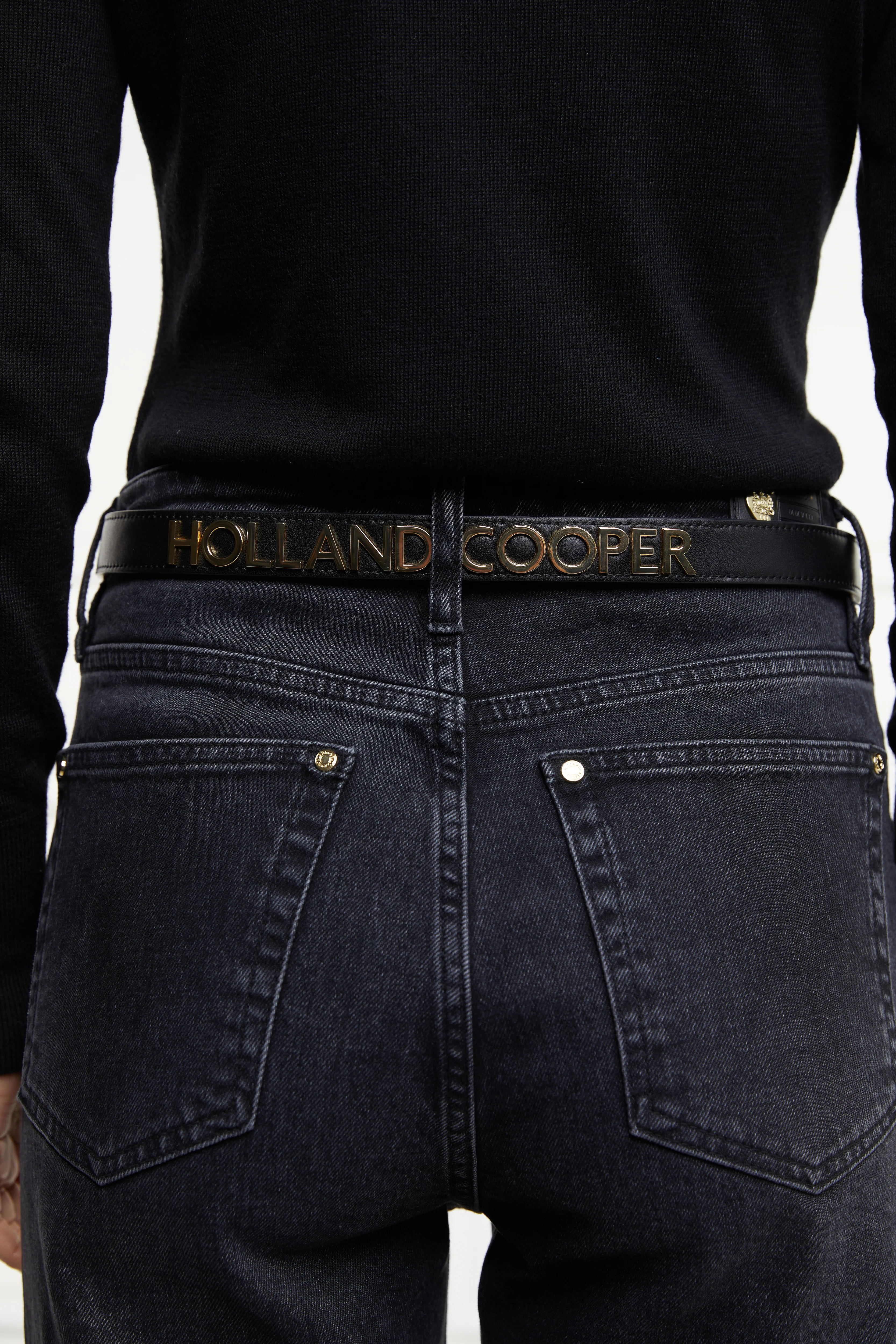Abbot Leather Belt (Black Gold) - Image 5