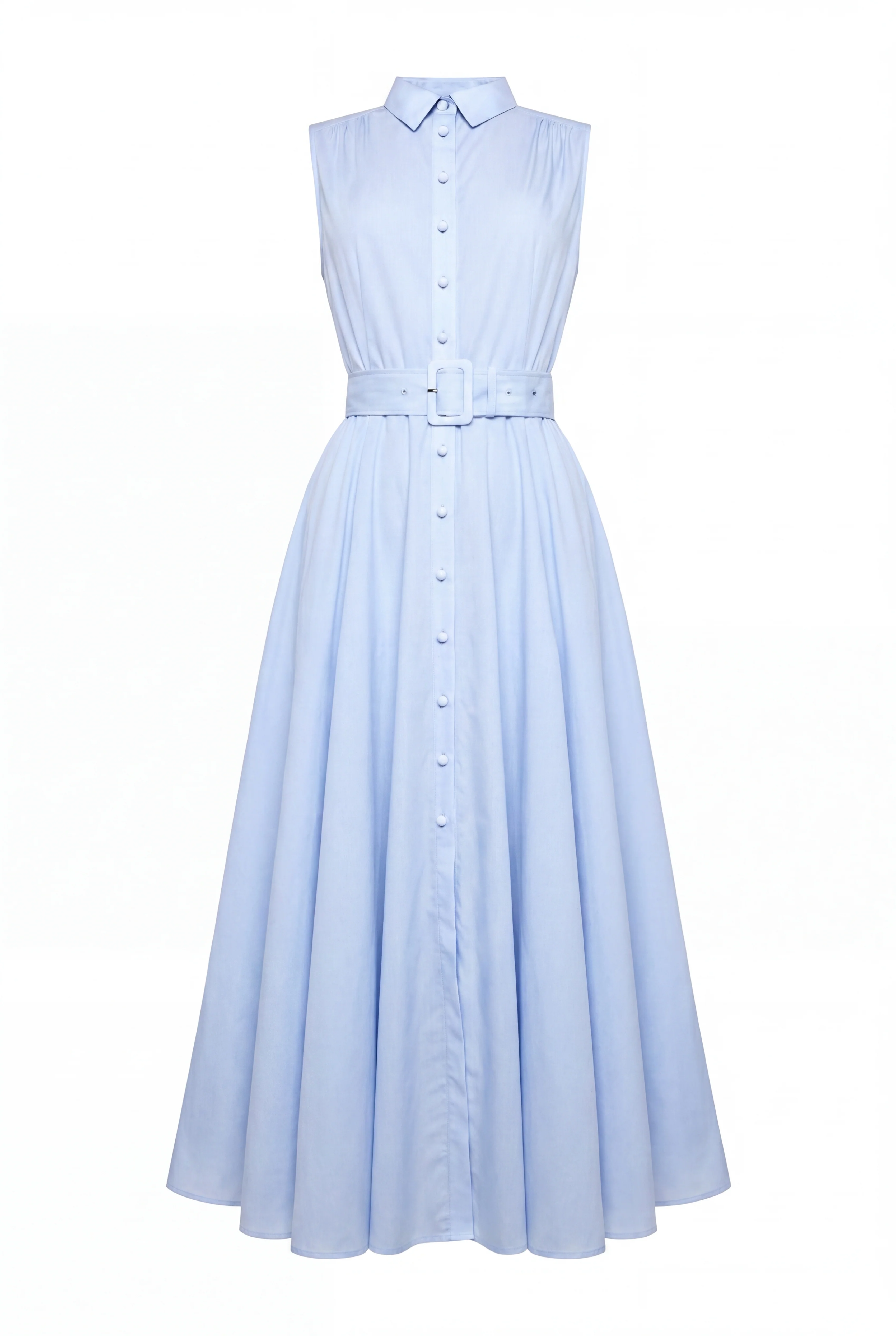 Aimee Sleeveless Dress (Light Blue Chambray) - Image 5