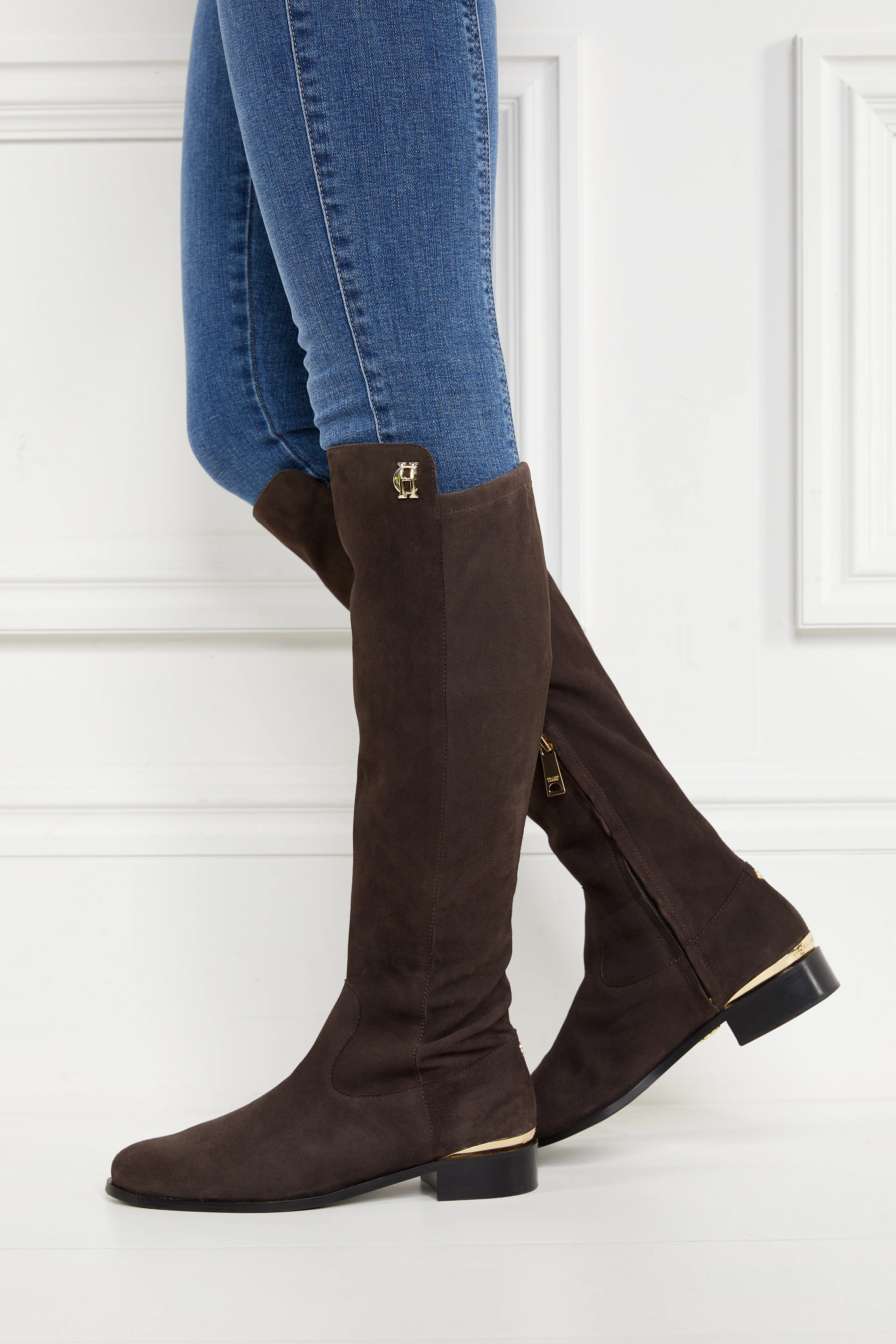 Albany Knee Boot (Chocolate Suede) - Image 4
