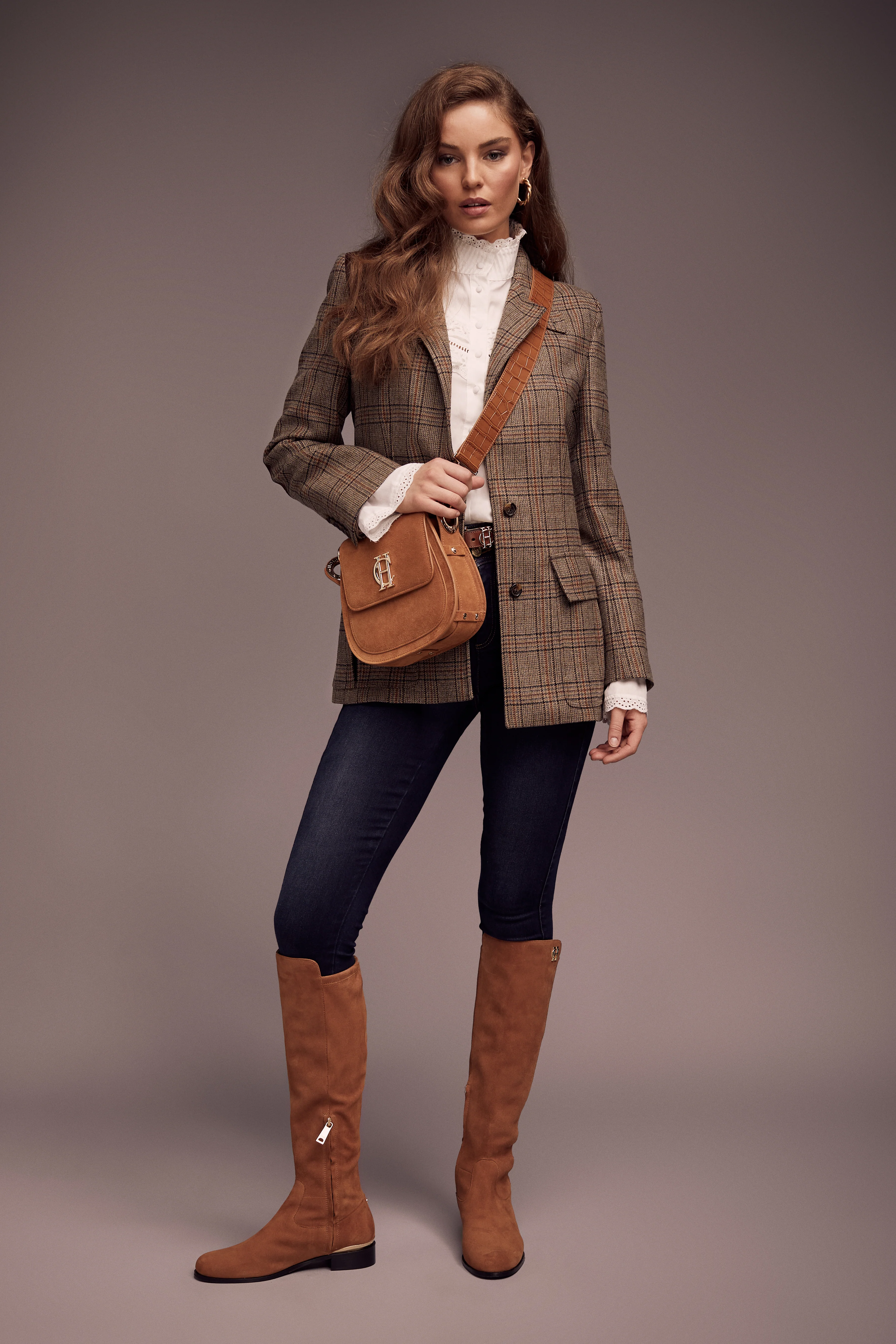 Albany Knee Boot (Tan Suede) - Image 5
