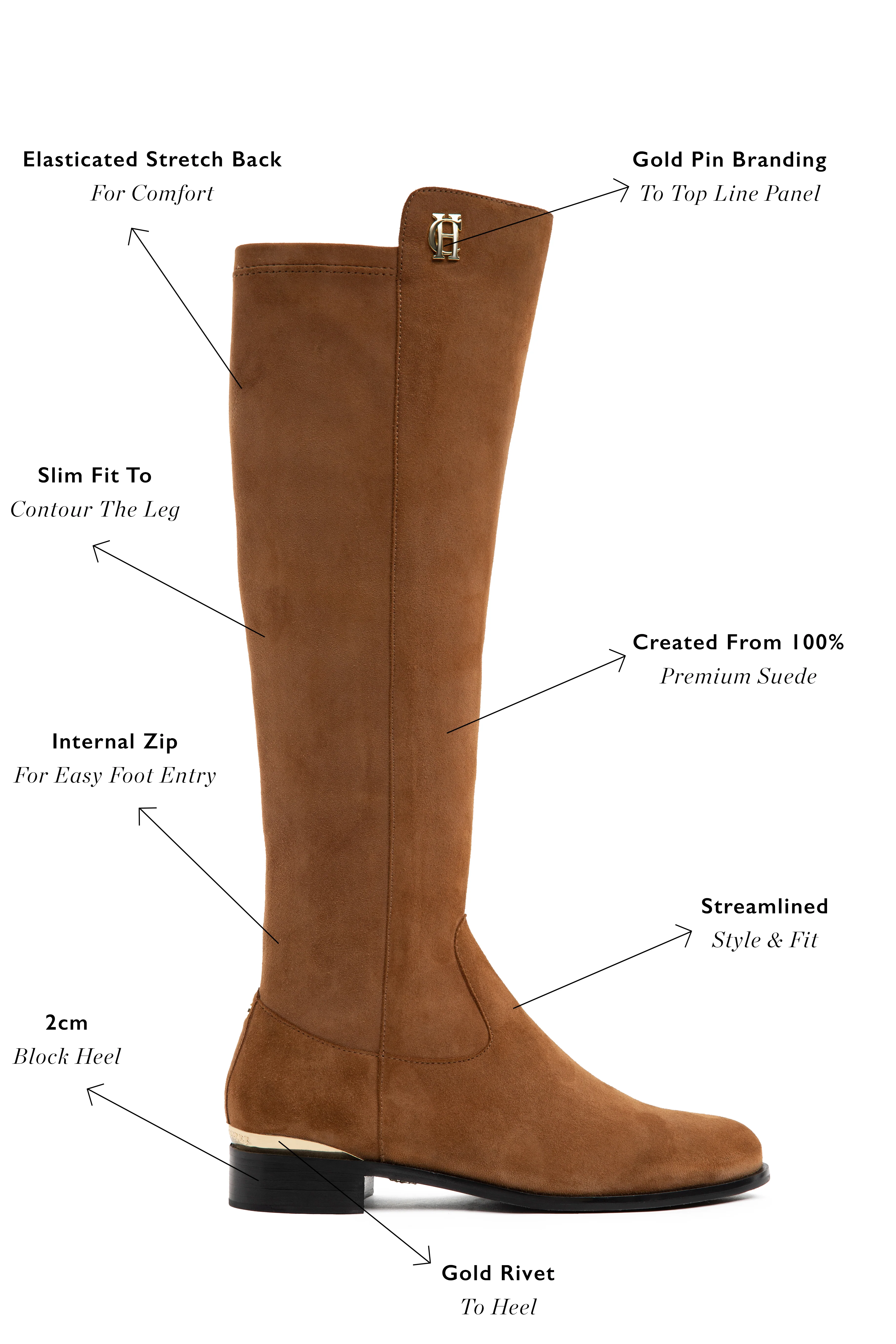 Albany Knee Boot (Tan Suede) - Image 7