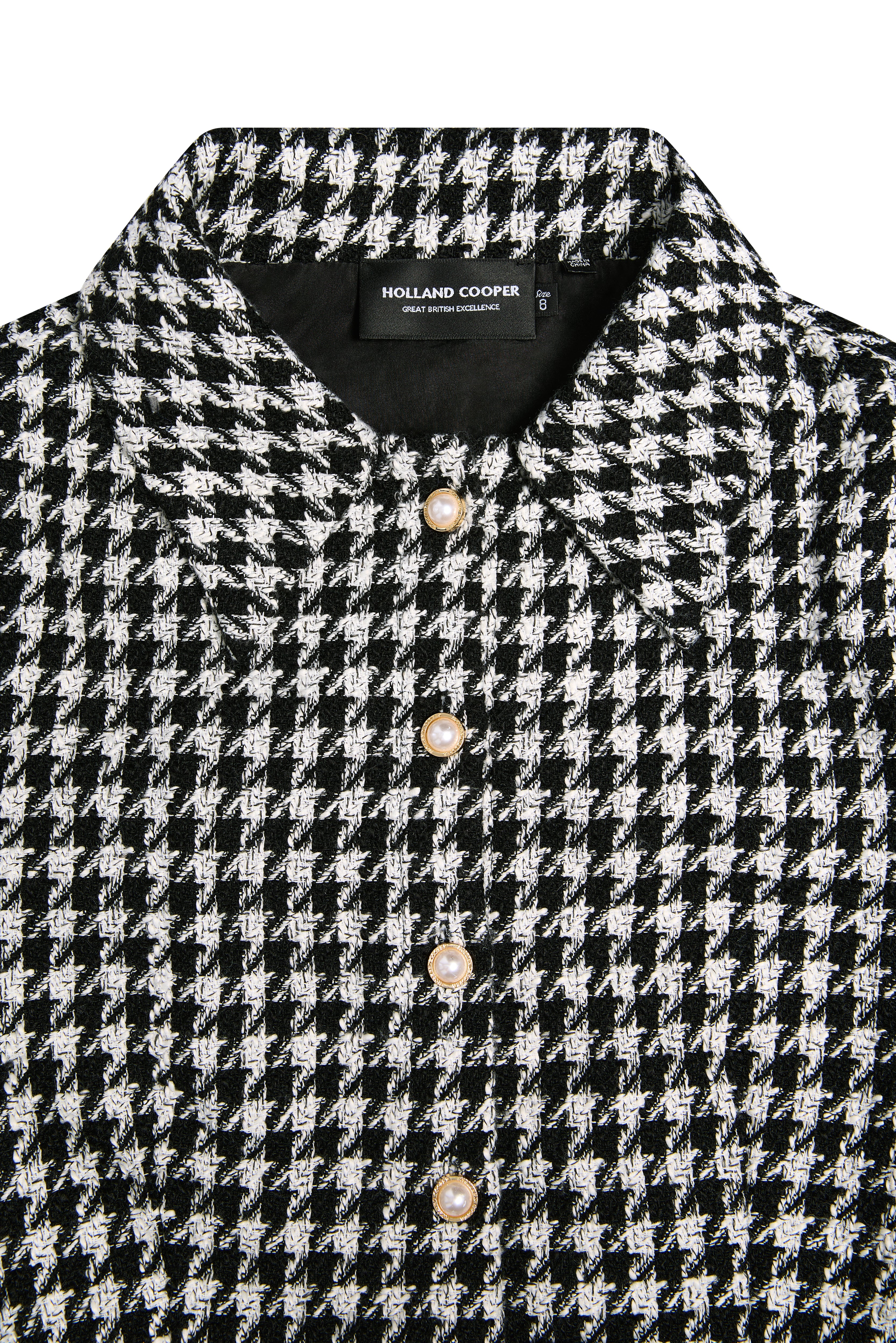Alice Collared Mini Dress (Houndstooth) - Image 7
