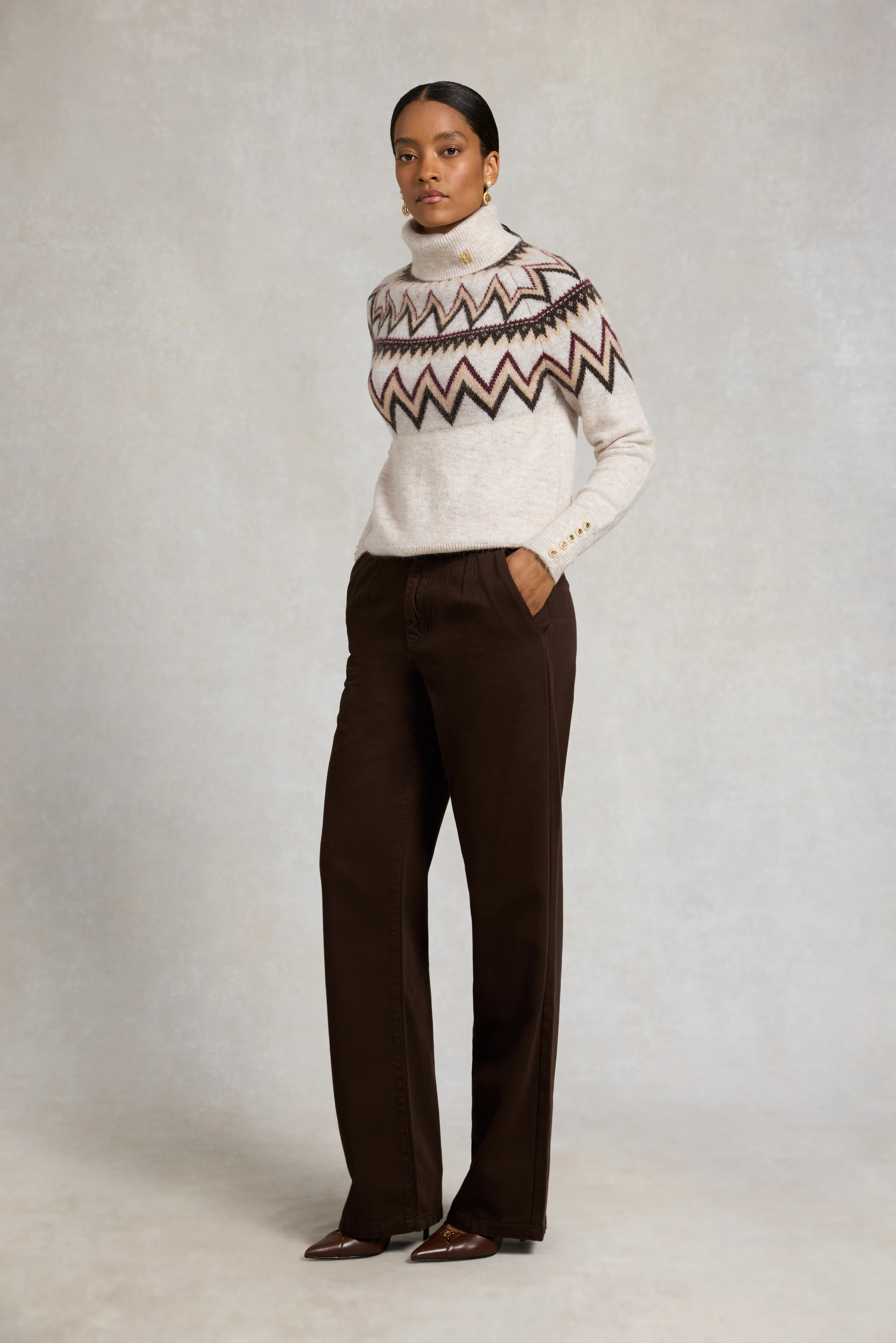Alice Roll Neck Knit (Barley) - Image 7
