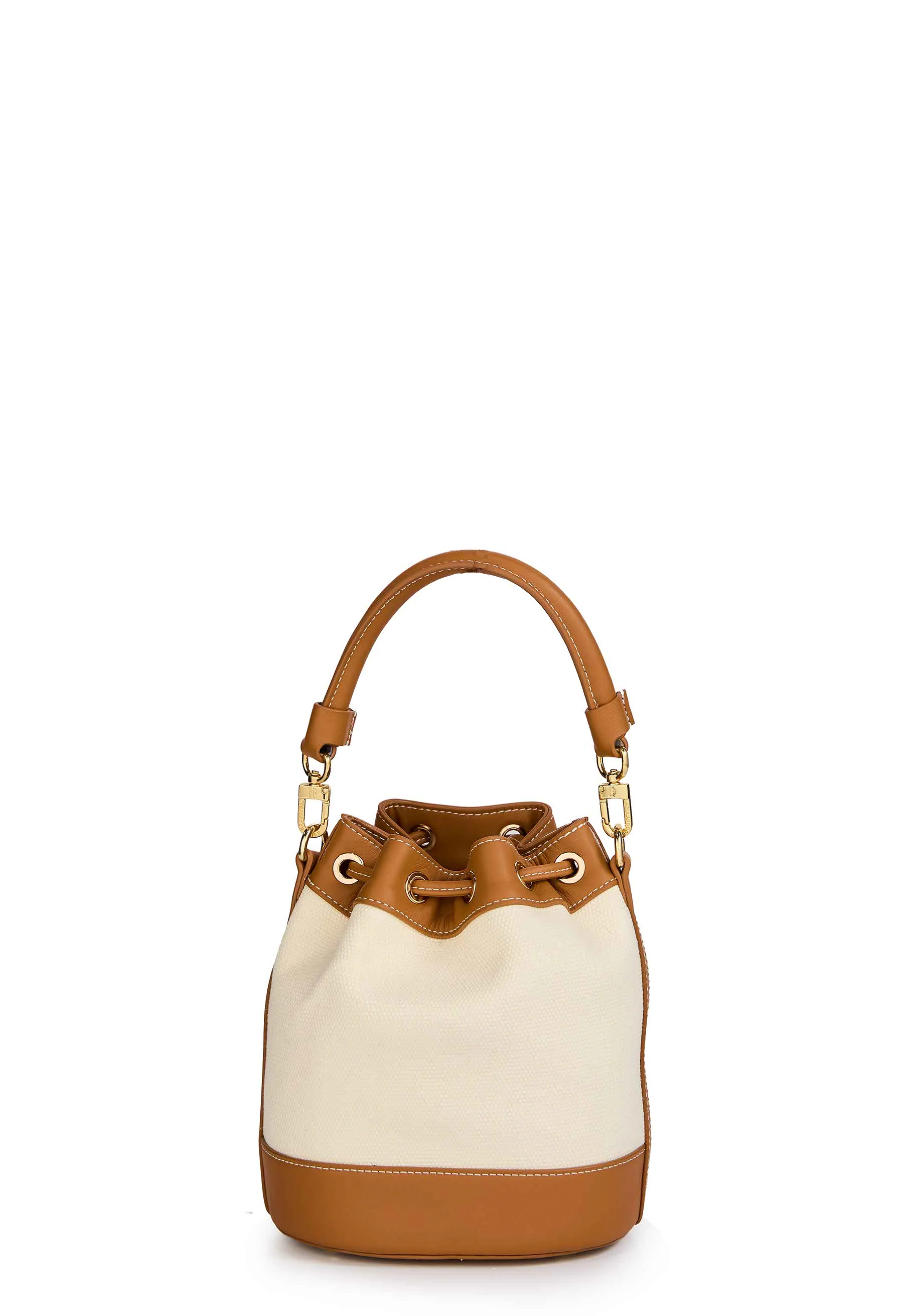Amalfi Bucket Bag (Tan Canvas) - Image 8