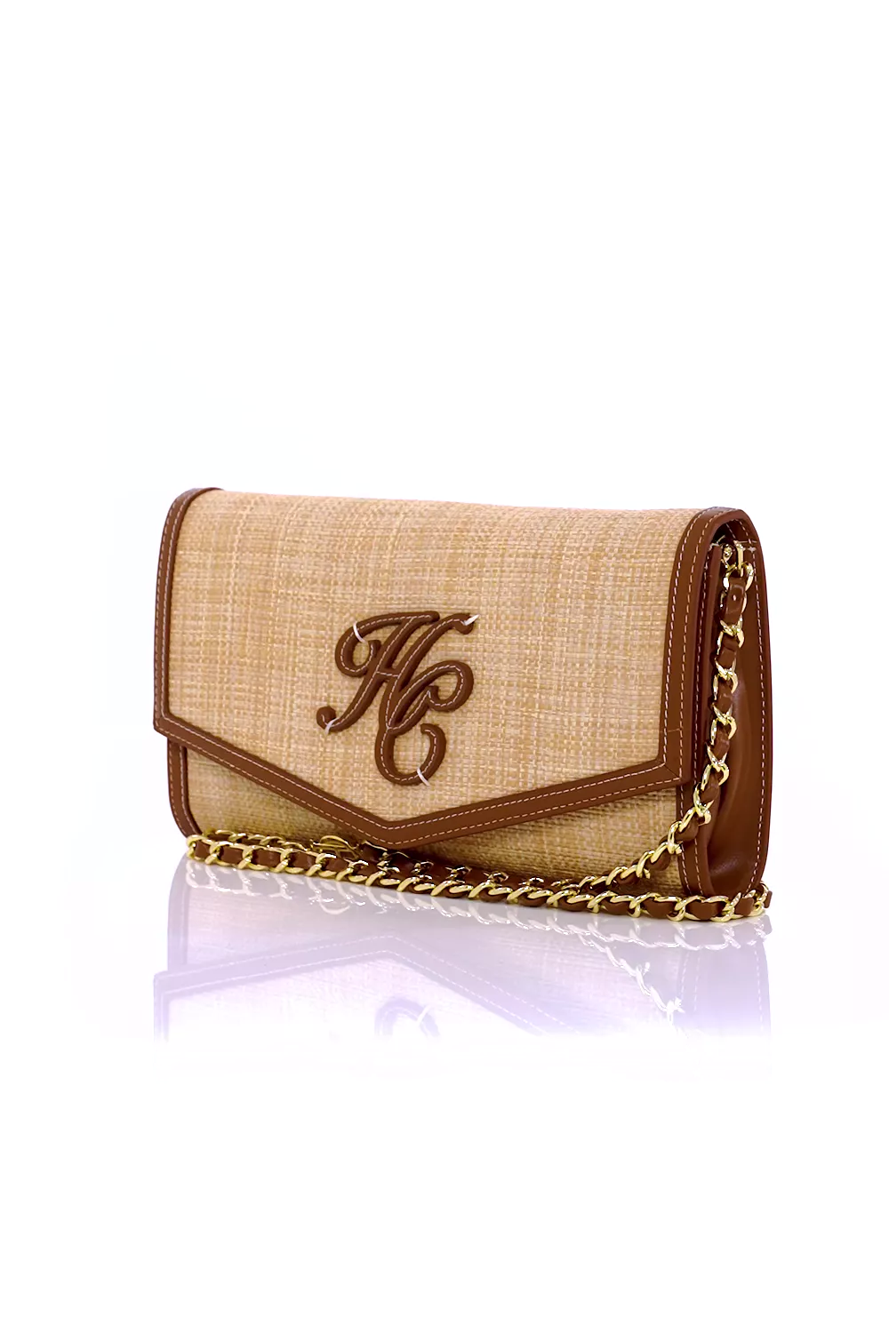 Amalfi Clutch Bag (Natural Tan) - Image 5