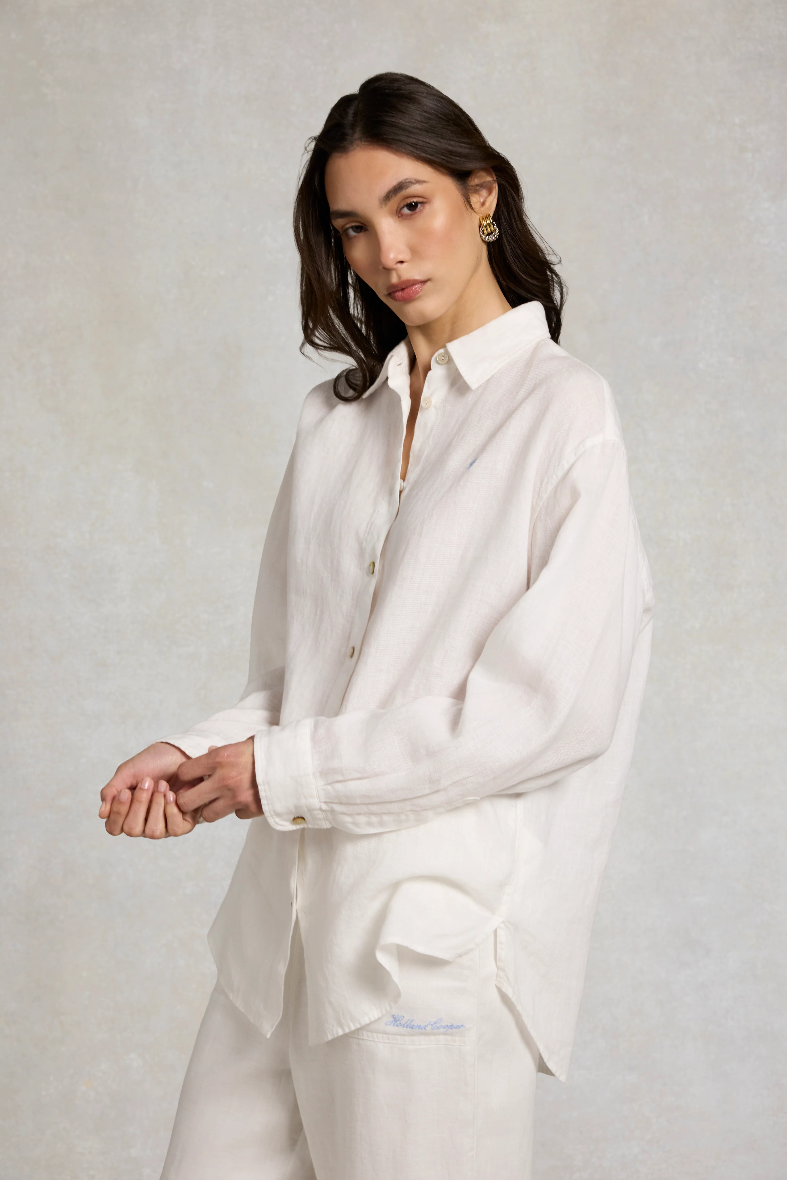 Amalfi Linen Shirt (White) - Image 3