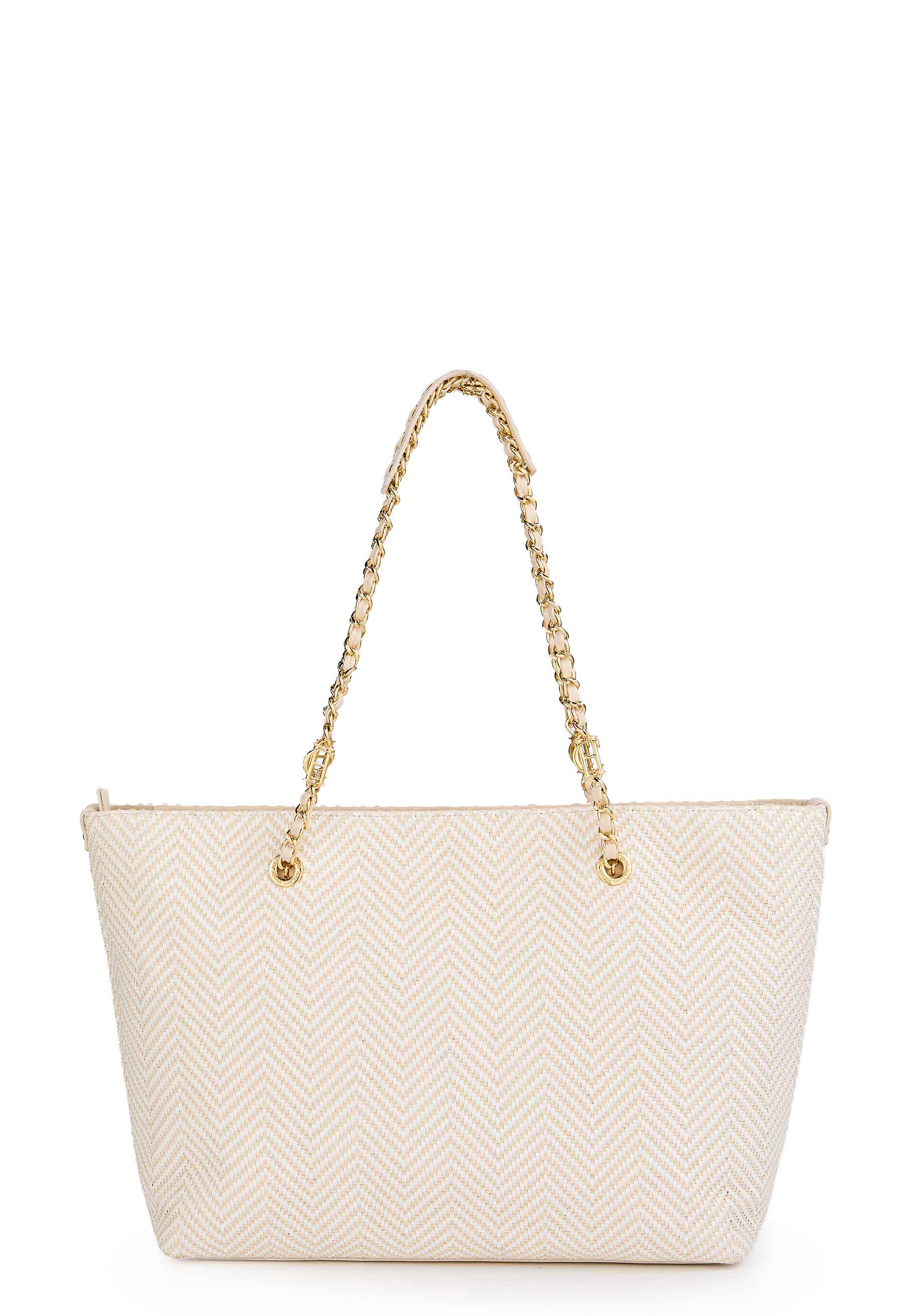 Amalfi Straw Tote (Cream Herringbone) - Image 7