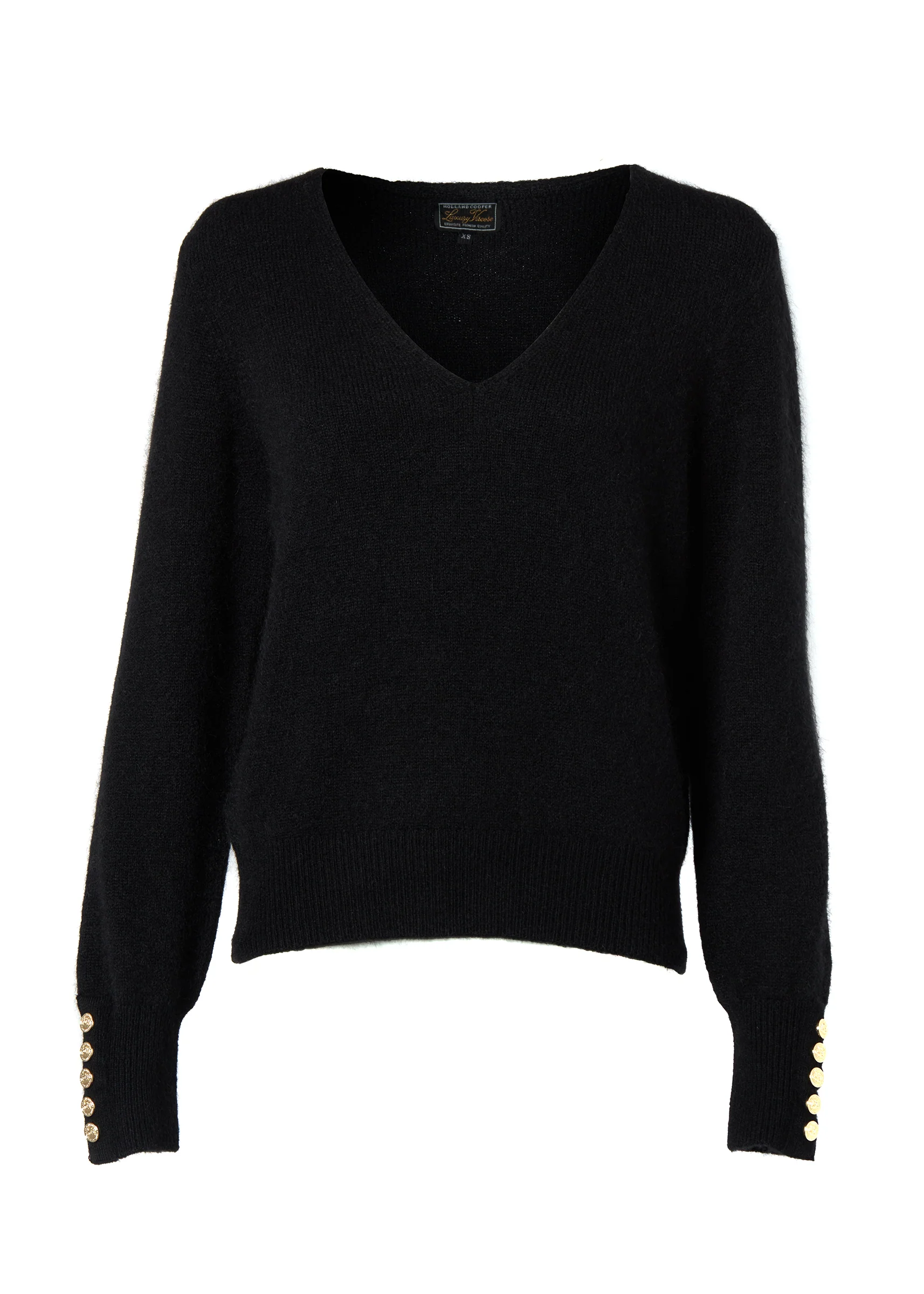 Amelia V-Neck Knit (Black) - Image 4