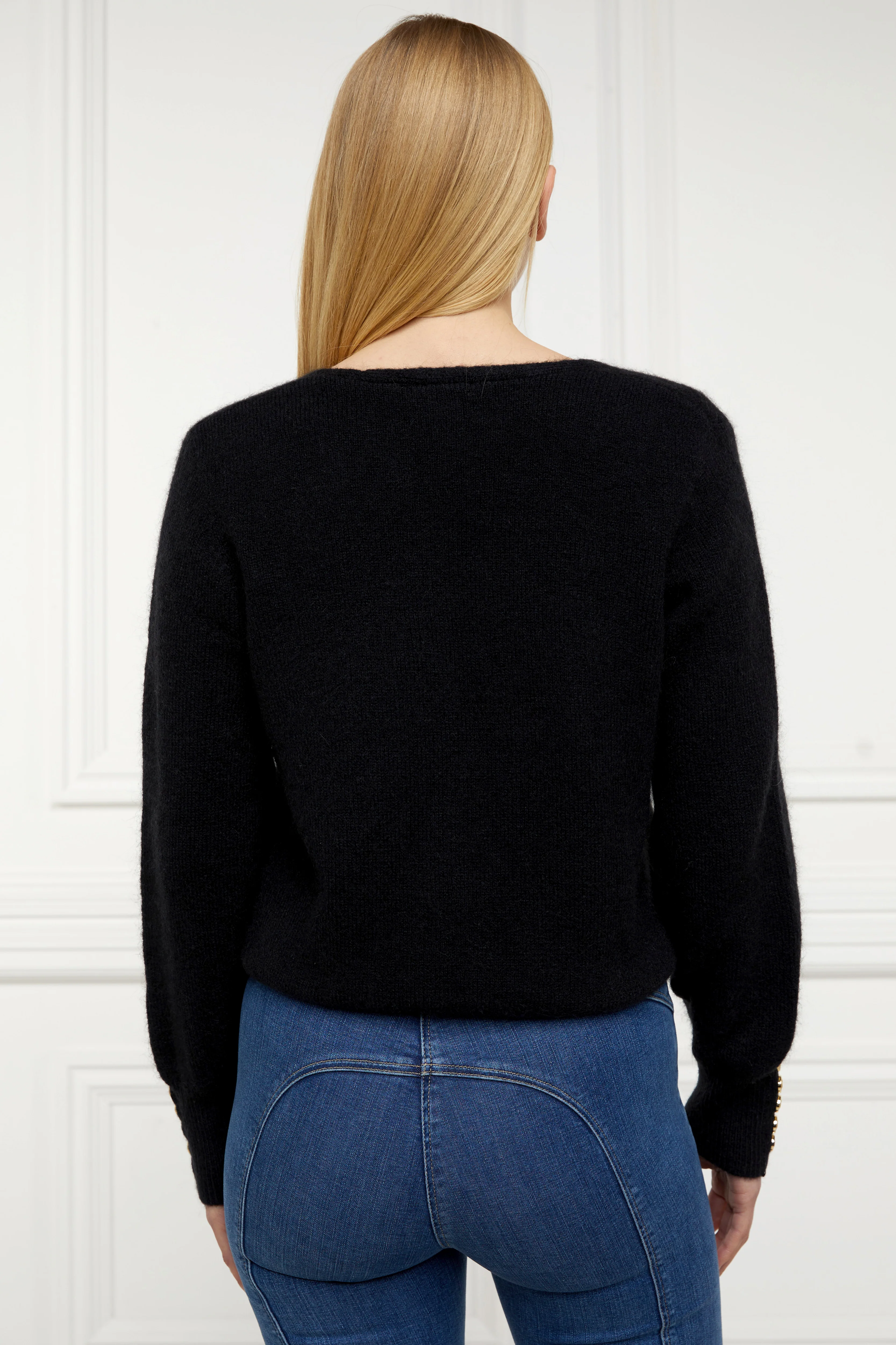 Amelia V-Neck Knit (Black) - Image 6