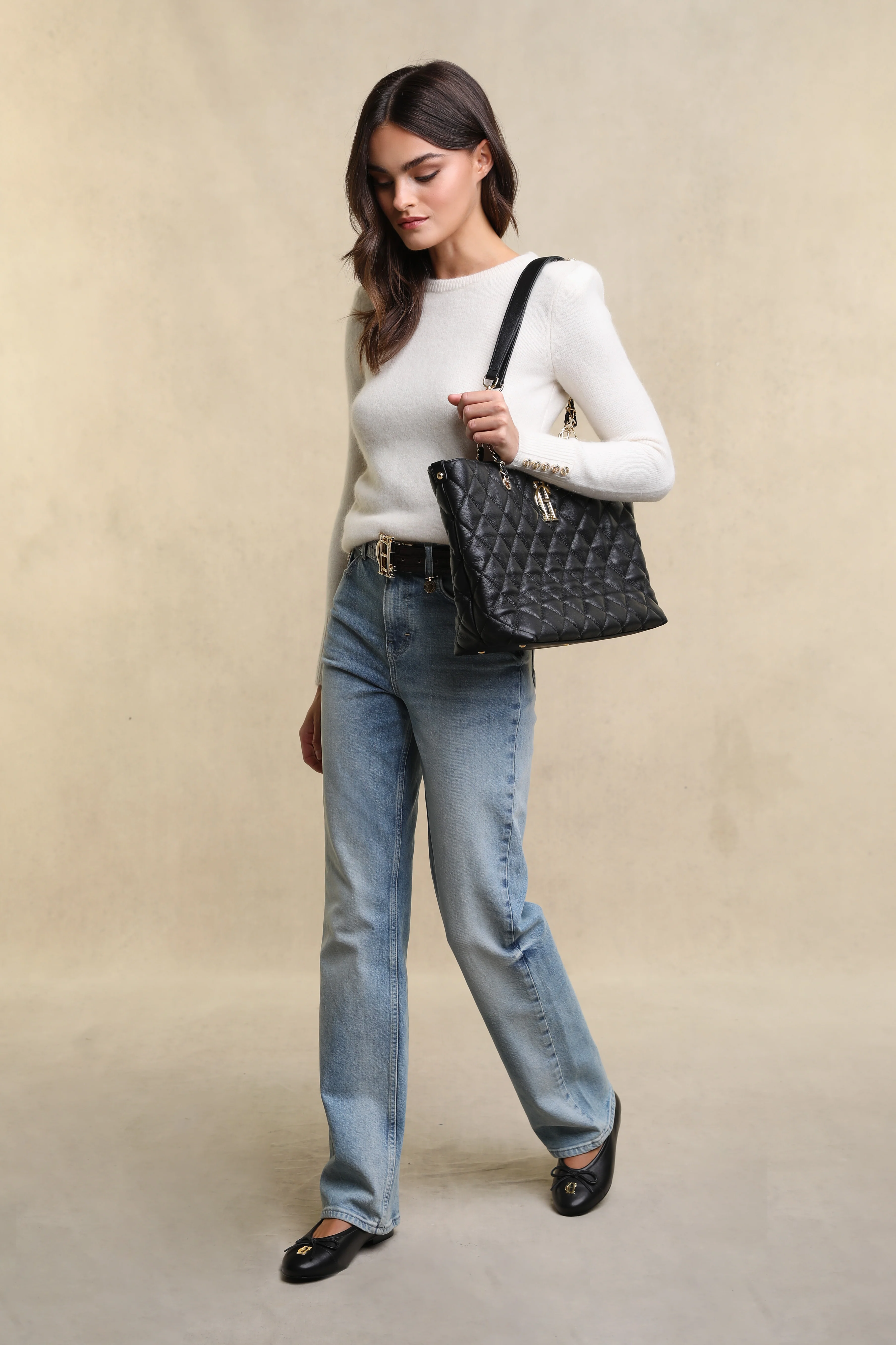 Amy Crew Neck Knit (Natural) - Image 2