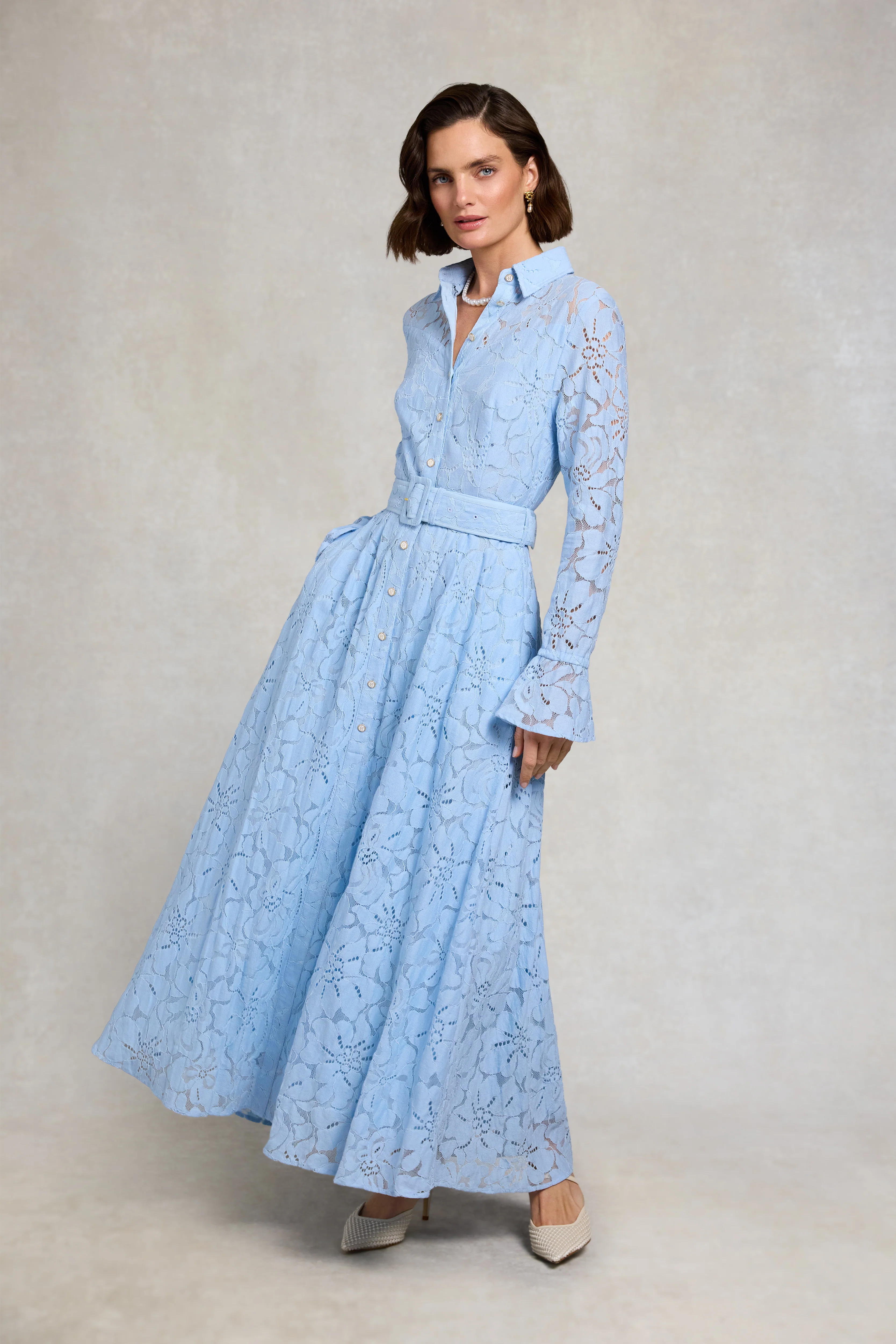 Annabel Lace Dress (Pale Blue) - Image 3