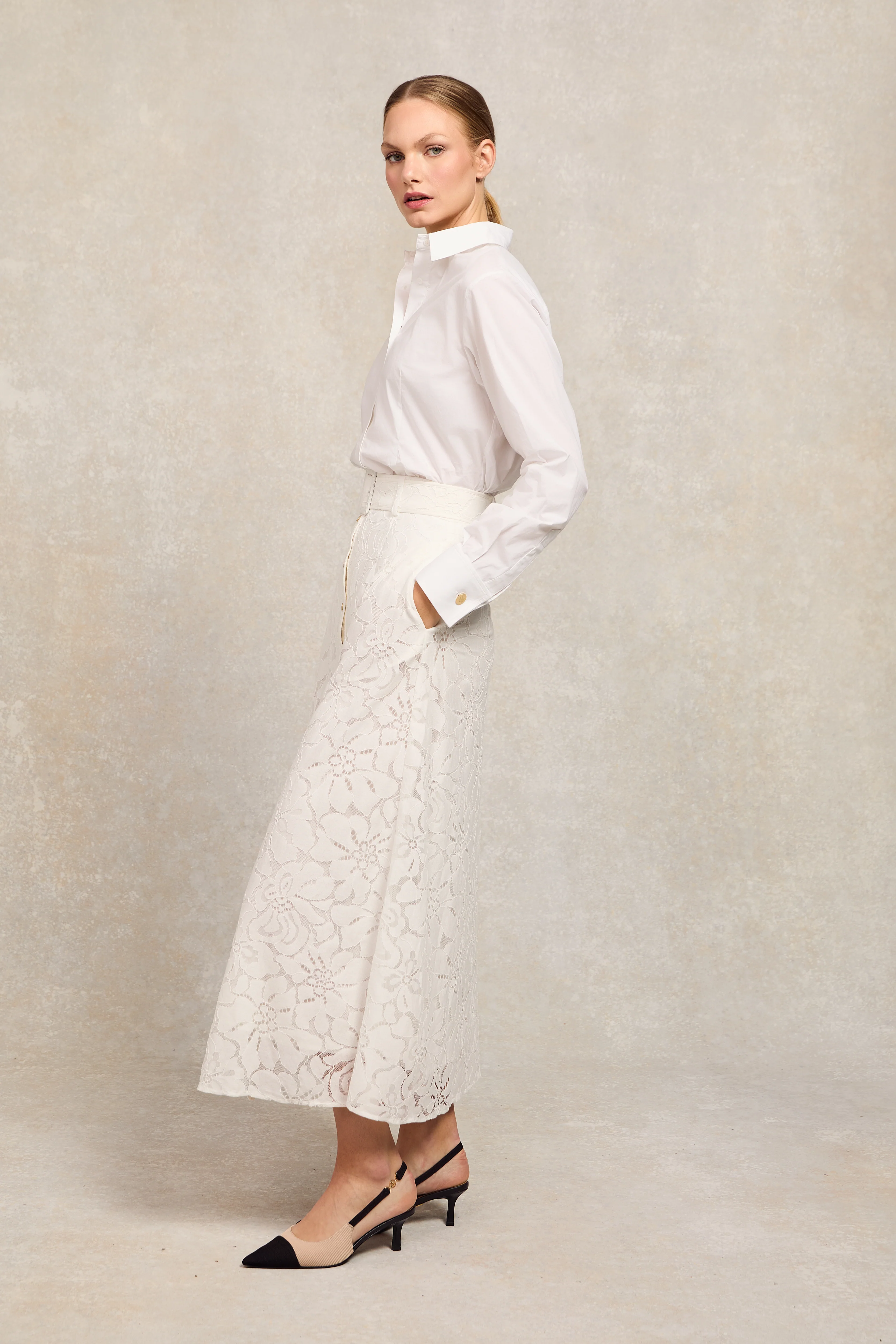 Annabel Lace Skirt (White) - Image 11
