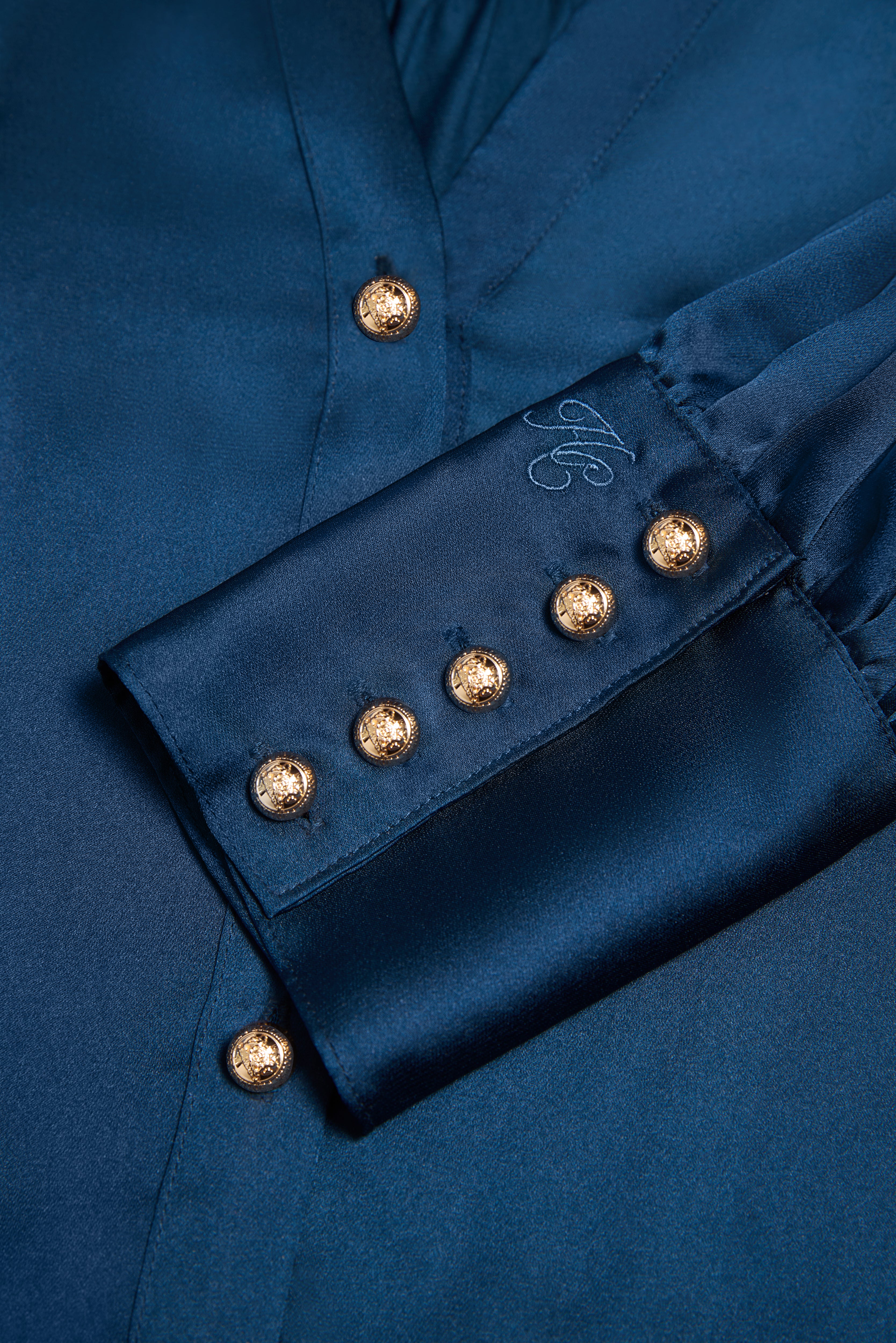 Annie V-Neck Shirt (Petrol) - Image 9