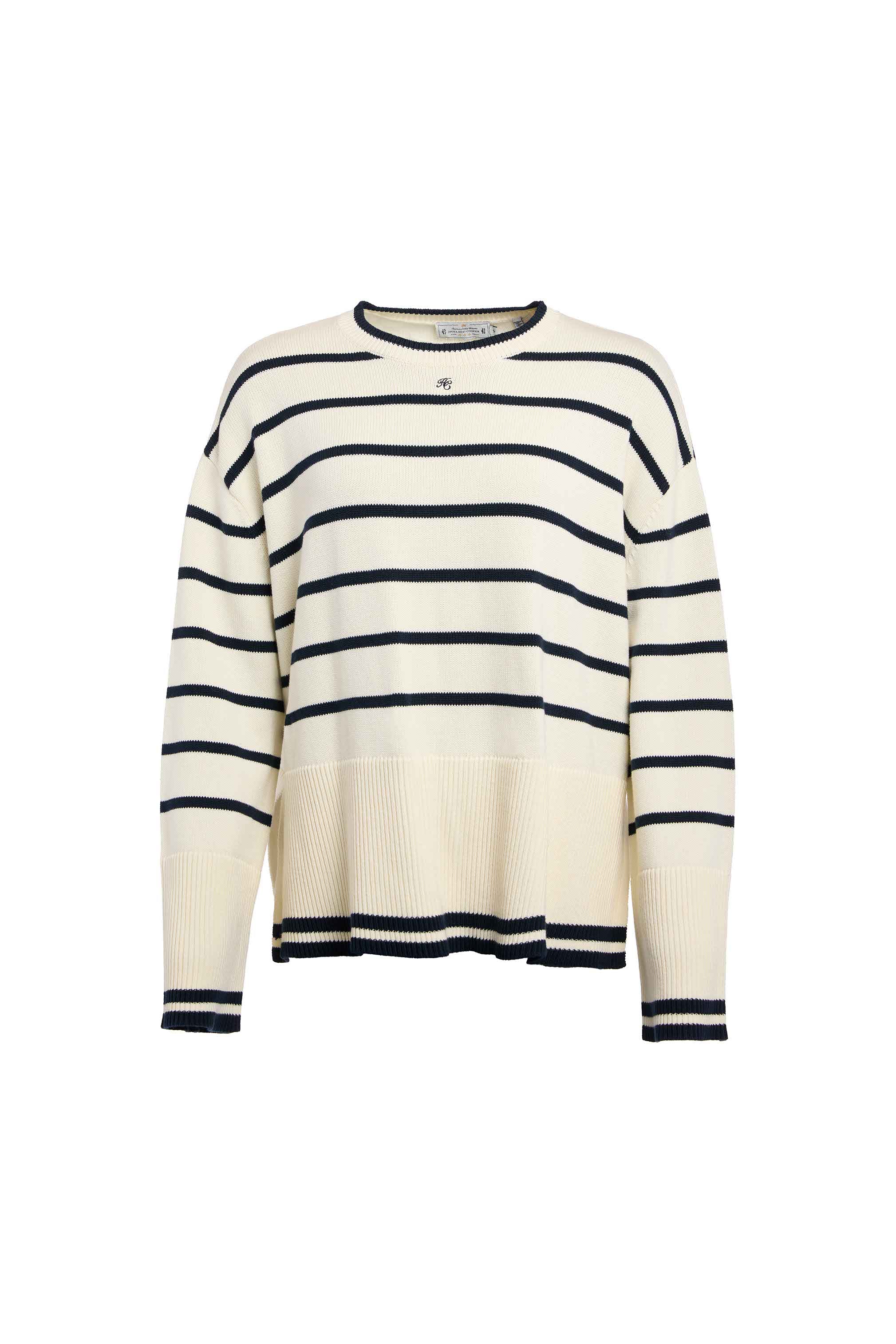 Antonia Crew Neck Knit (Natural Stripe) - Image 4