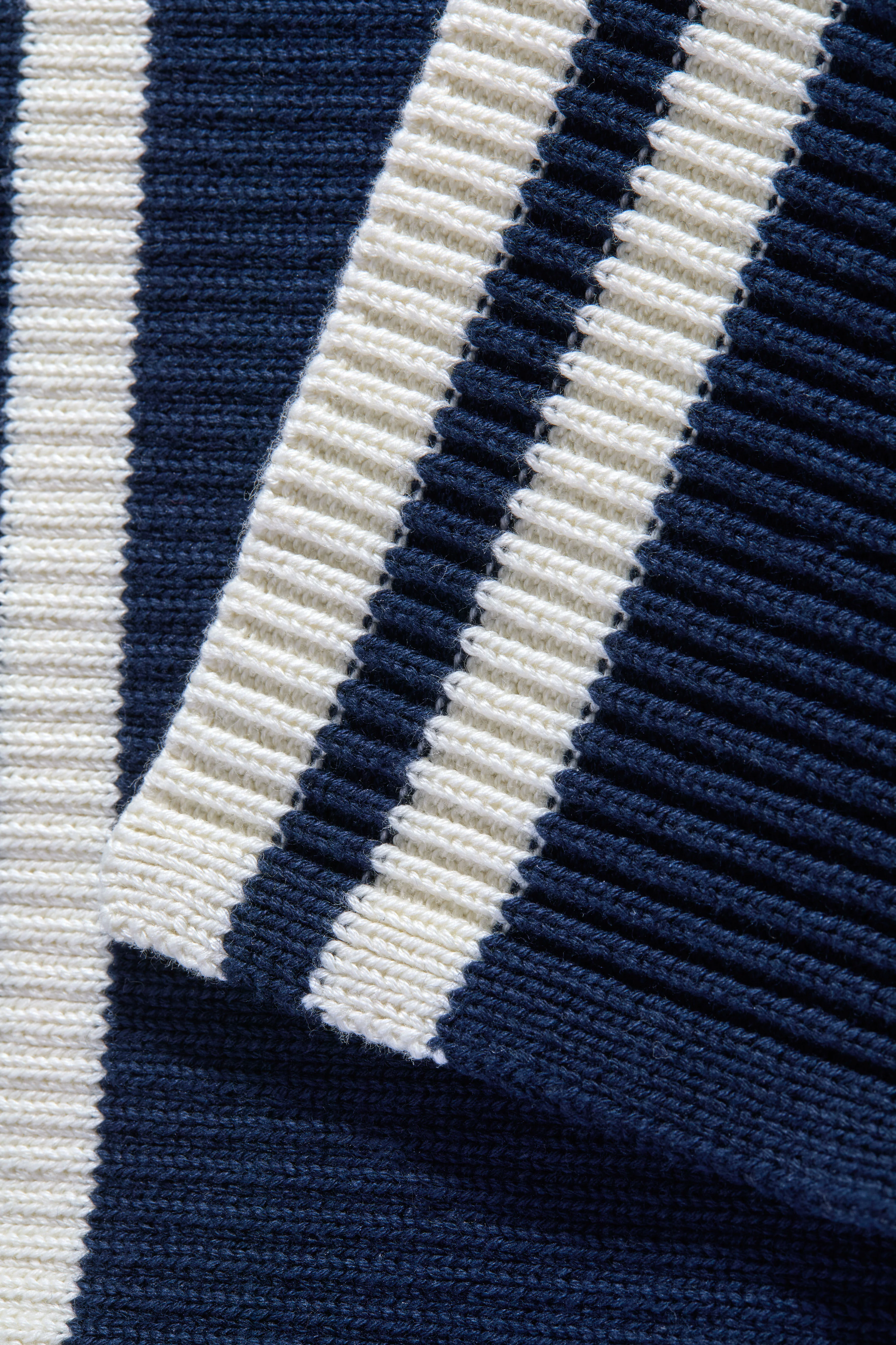 Antonia Roll Neck Knit (Ink Navy Stripe) - Image 7