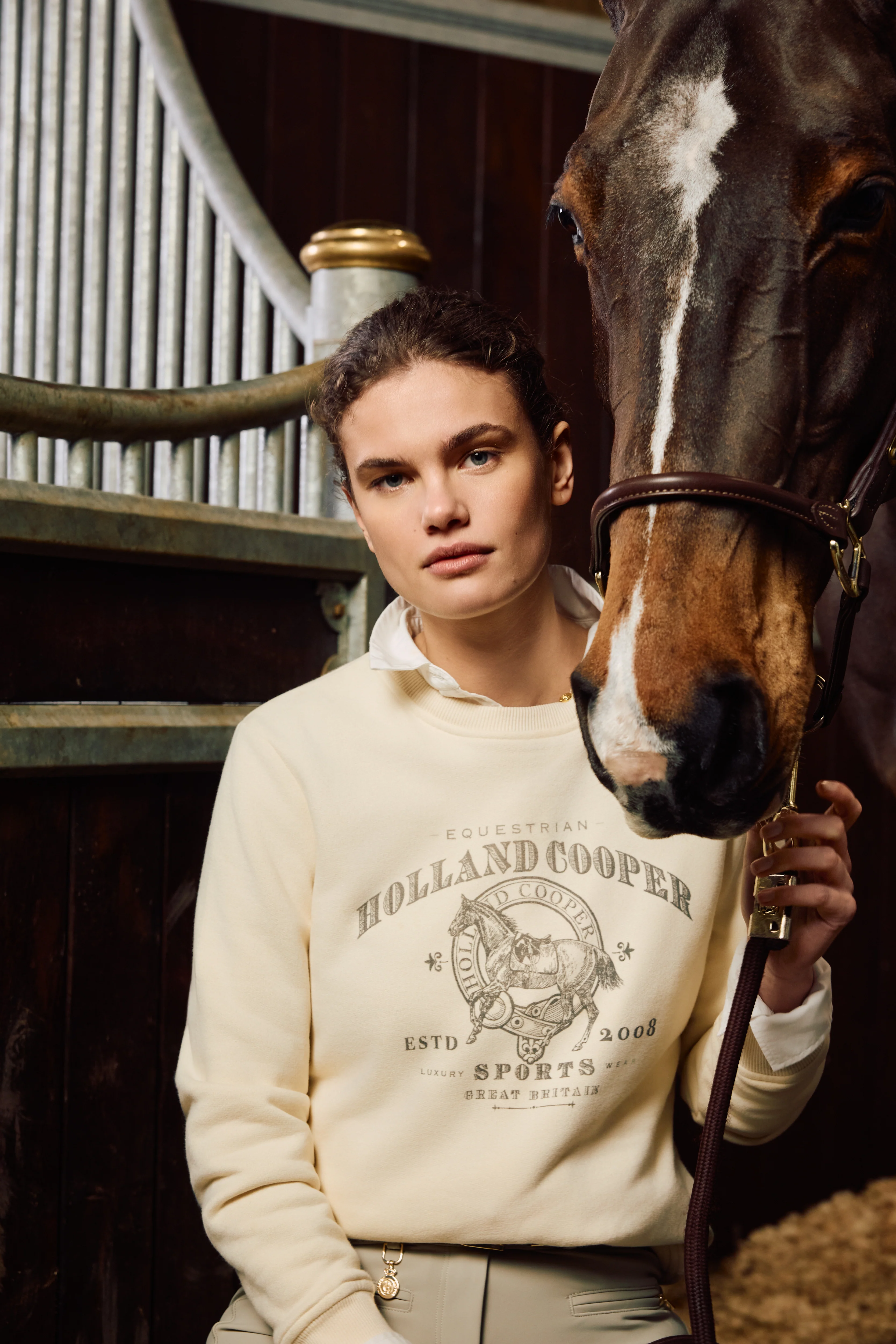 Appaloosa Crew Neck Sweat (Ecru) - Image 2
