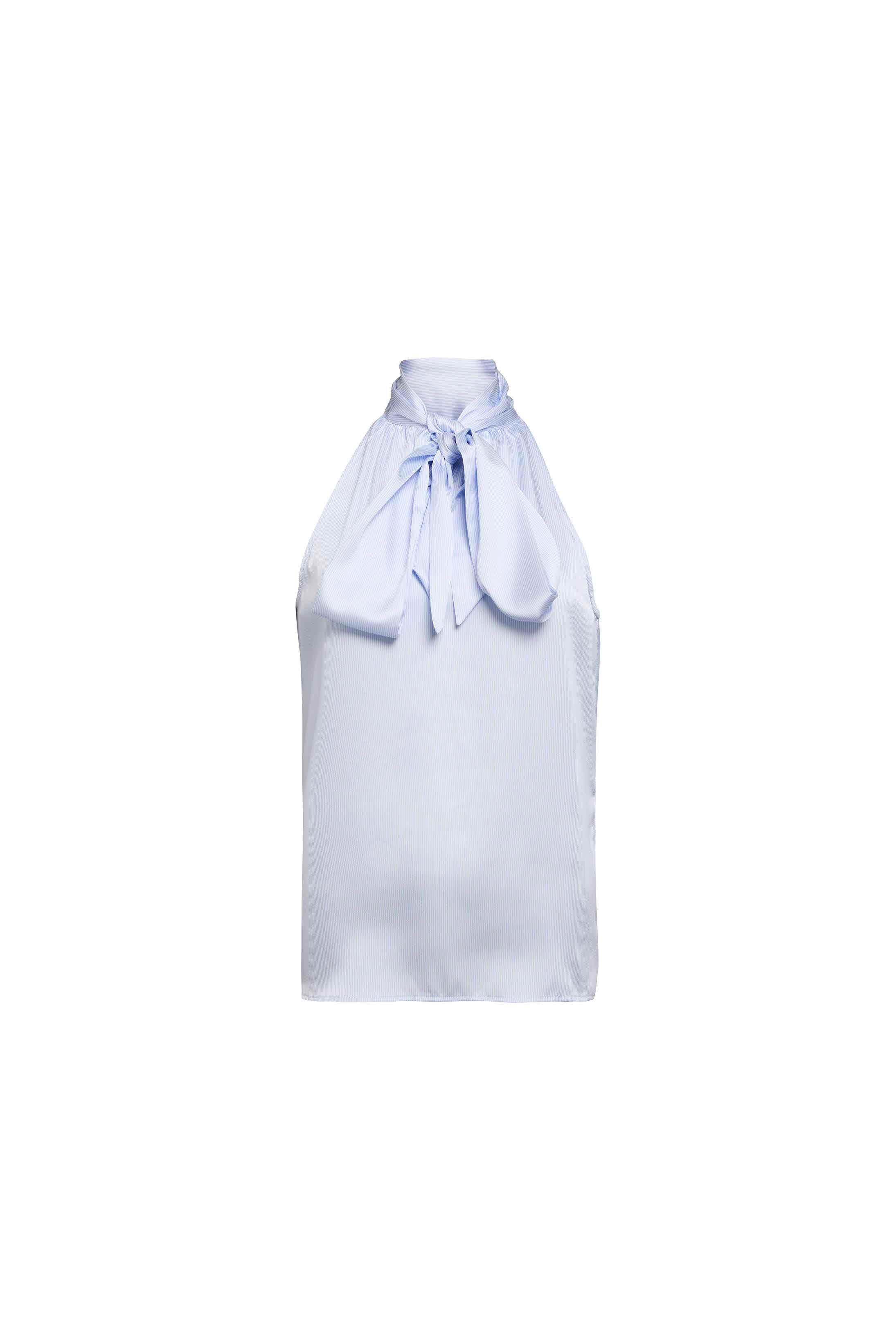 Ariella Sleeveless Blouse (Sky Stripe) - Image 4