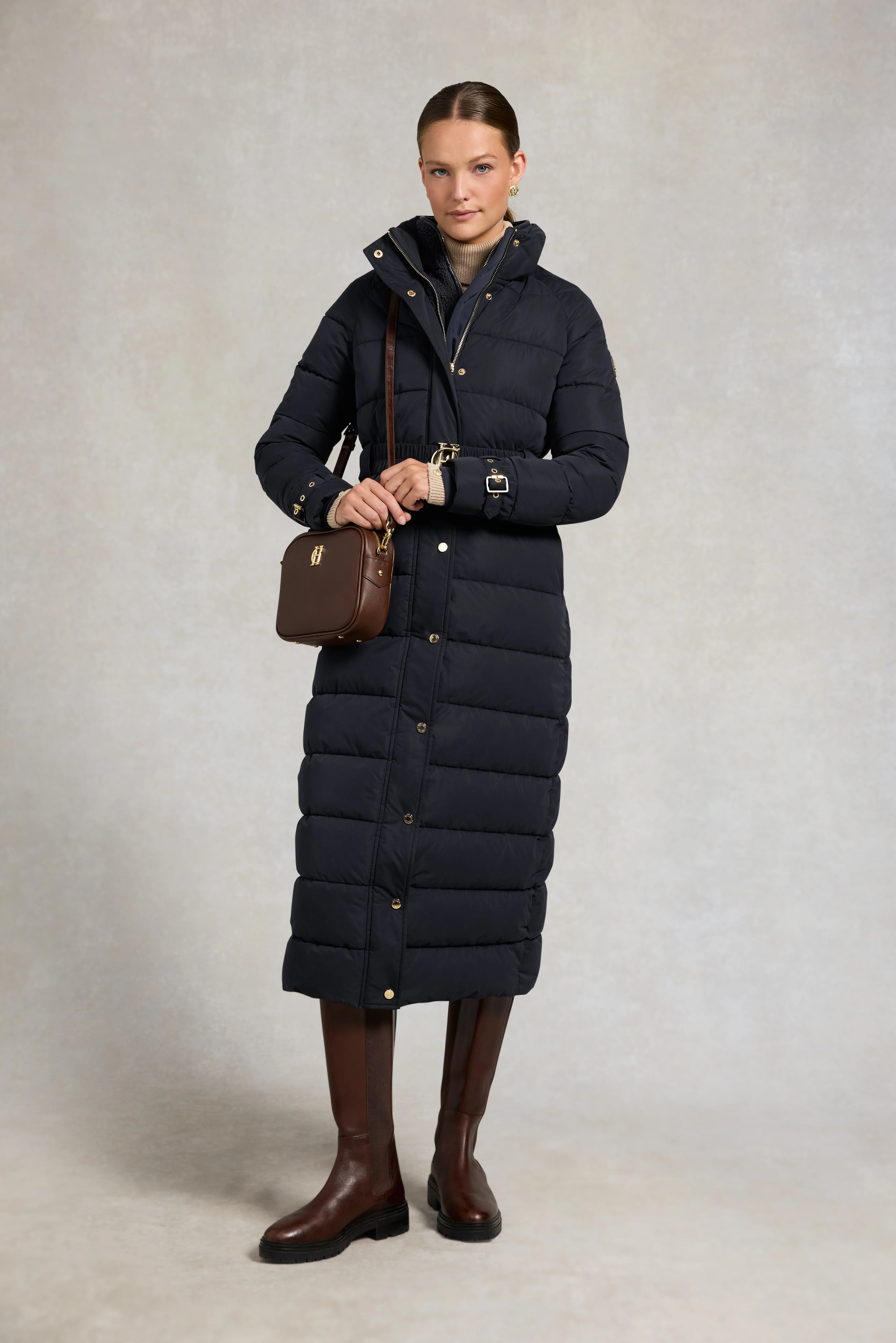 Arosa Luxe Longline Coat (Ink Navy) - Image 3