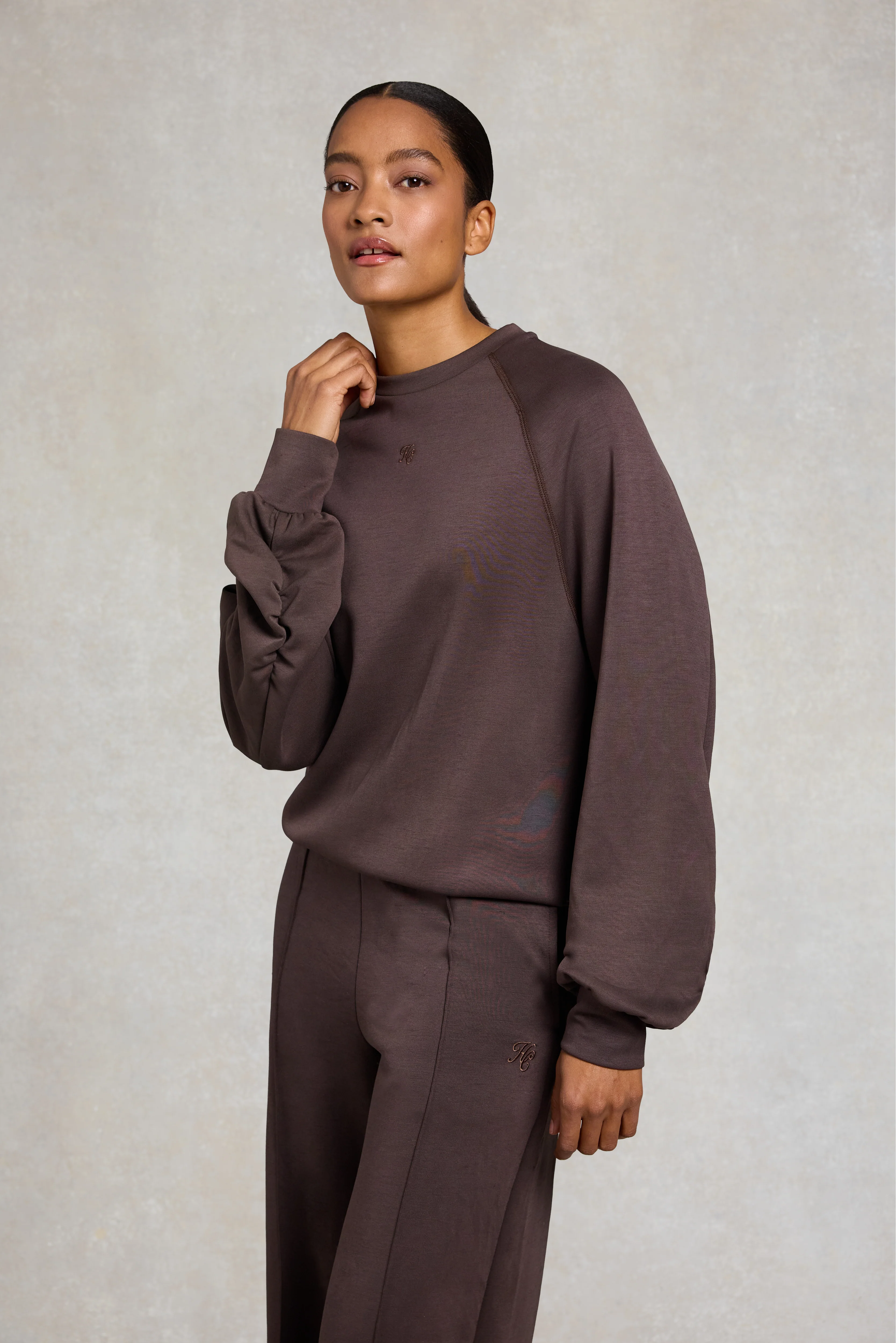Artemis Crew Neck Sweat (Chocolate) - Image 3