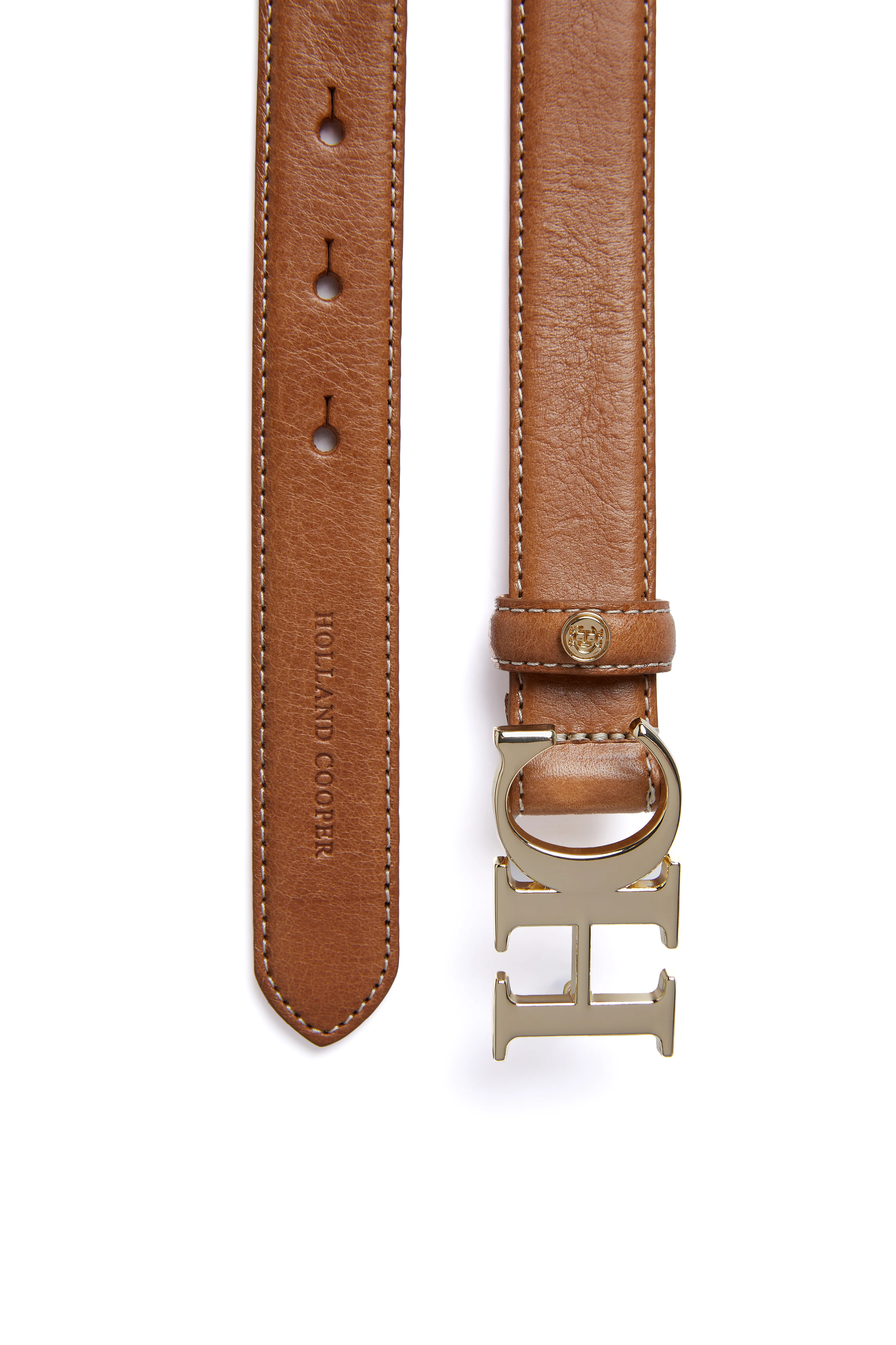 Atelier Slim Logo Belt (Tan Contrast) - Image 3