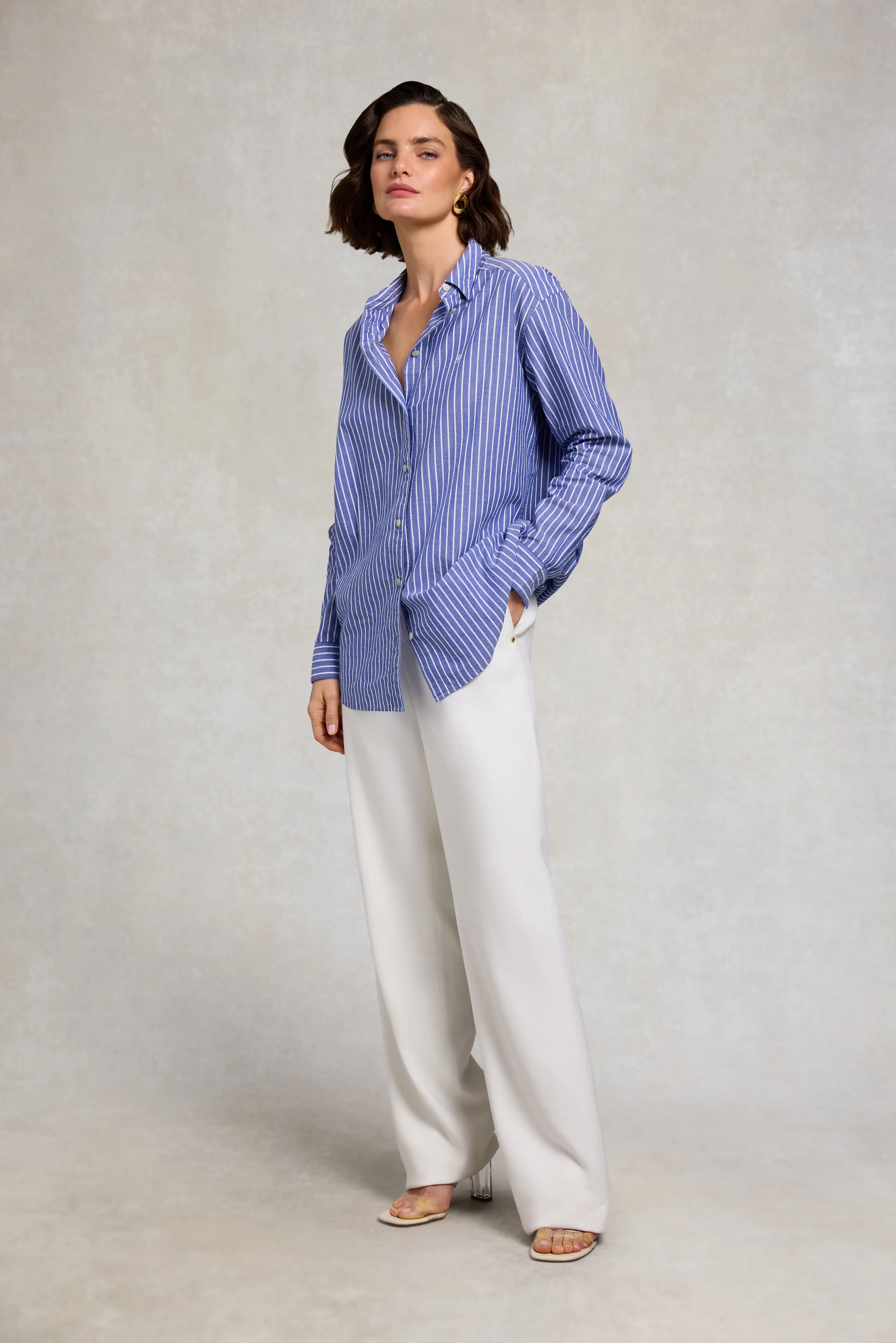 Athena Shirt (Dusty Blue Stripe) - Image 10
