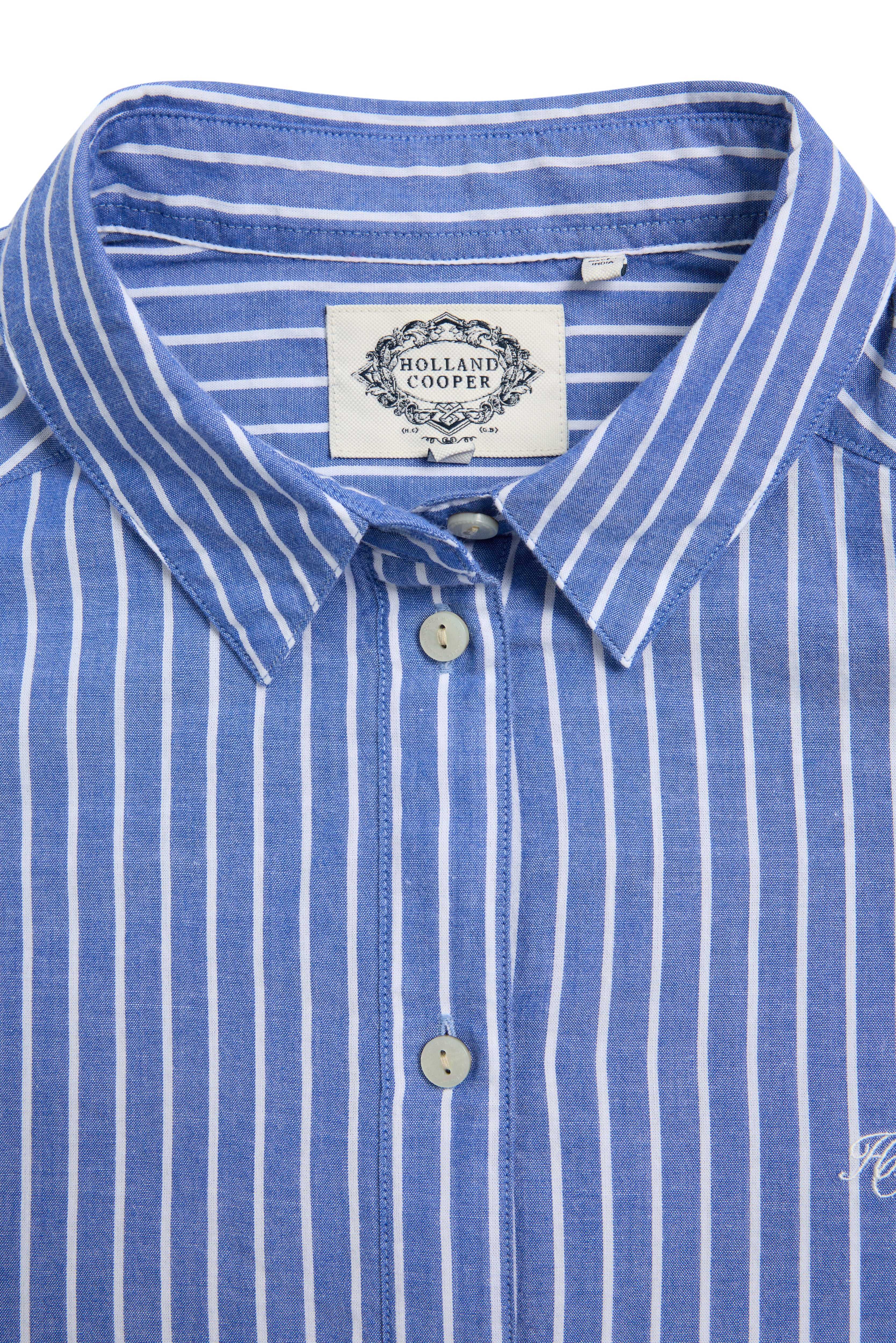 Athena Shirt (Dusty Blue Stripe) - Image 12