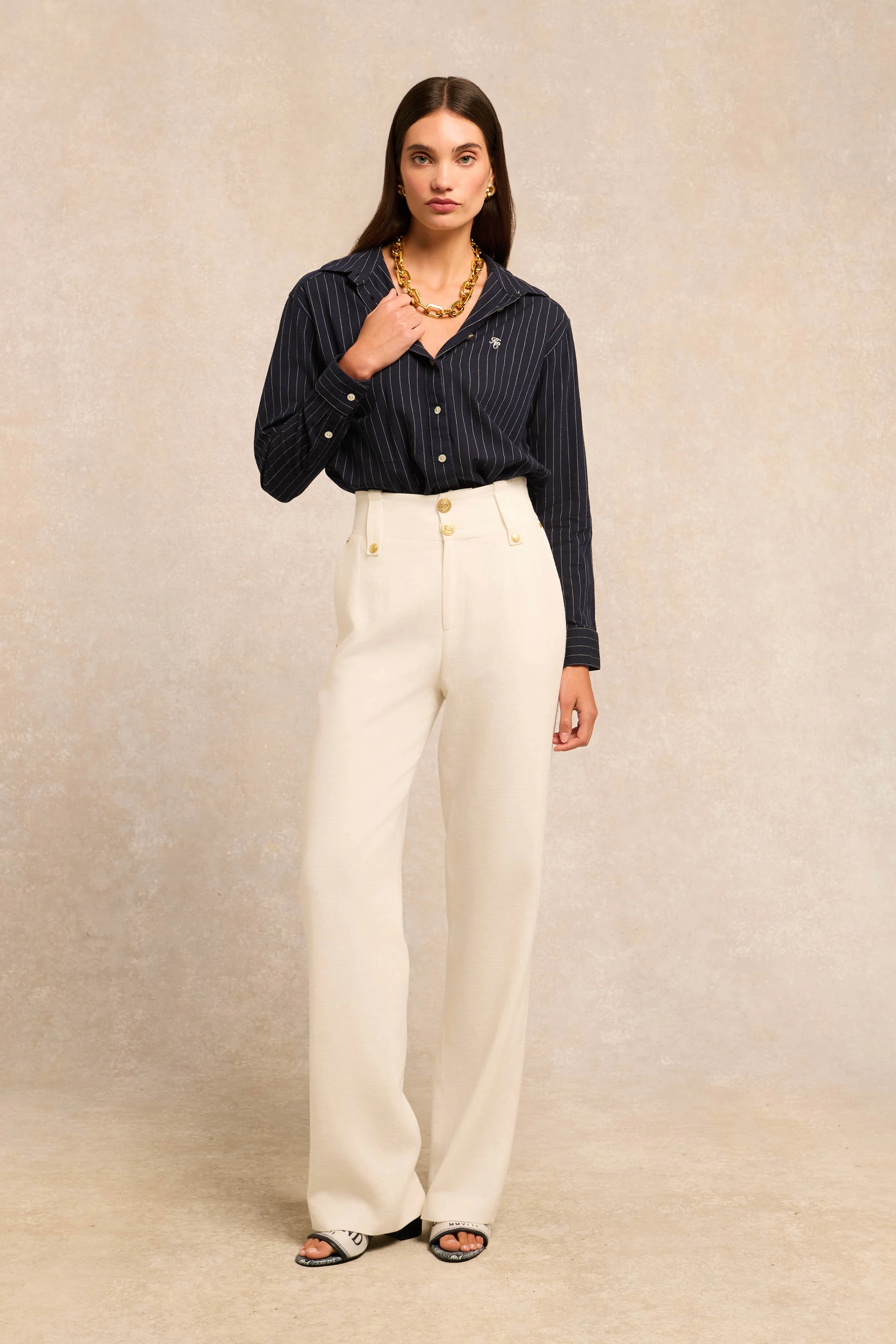 Athena Shirt (Navy Pinstripe) - Image 5