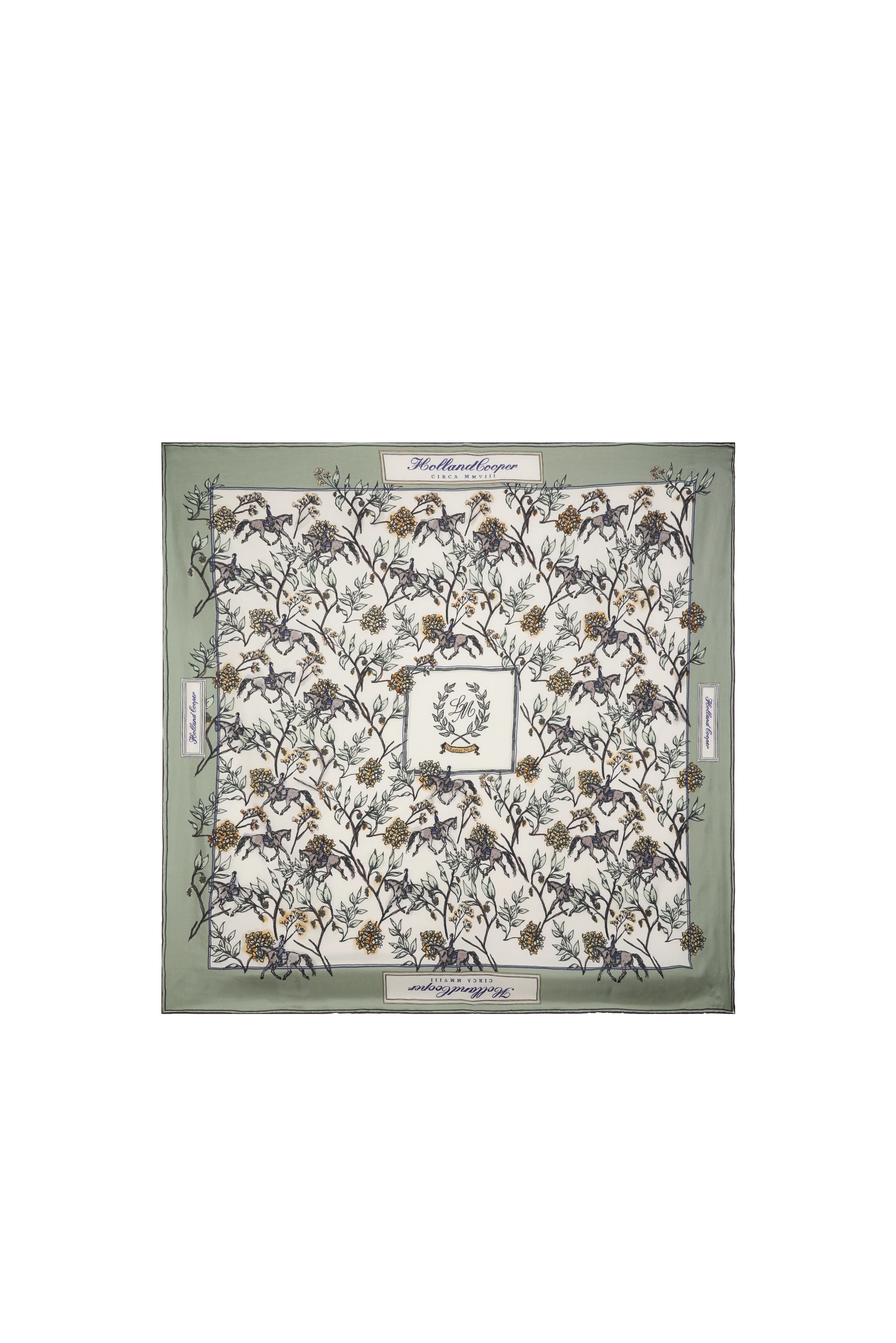 Atlas Silk Scarf (Thyme) - Image 2