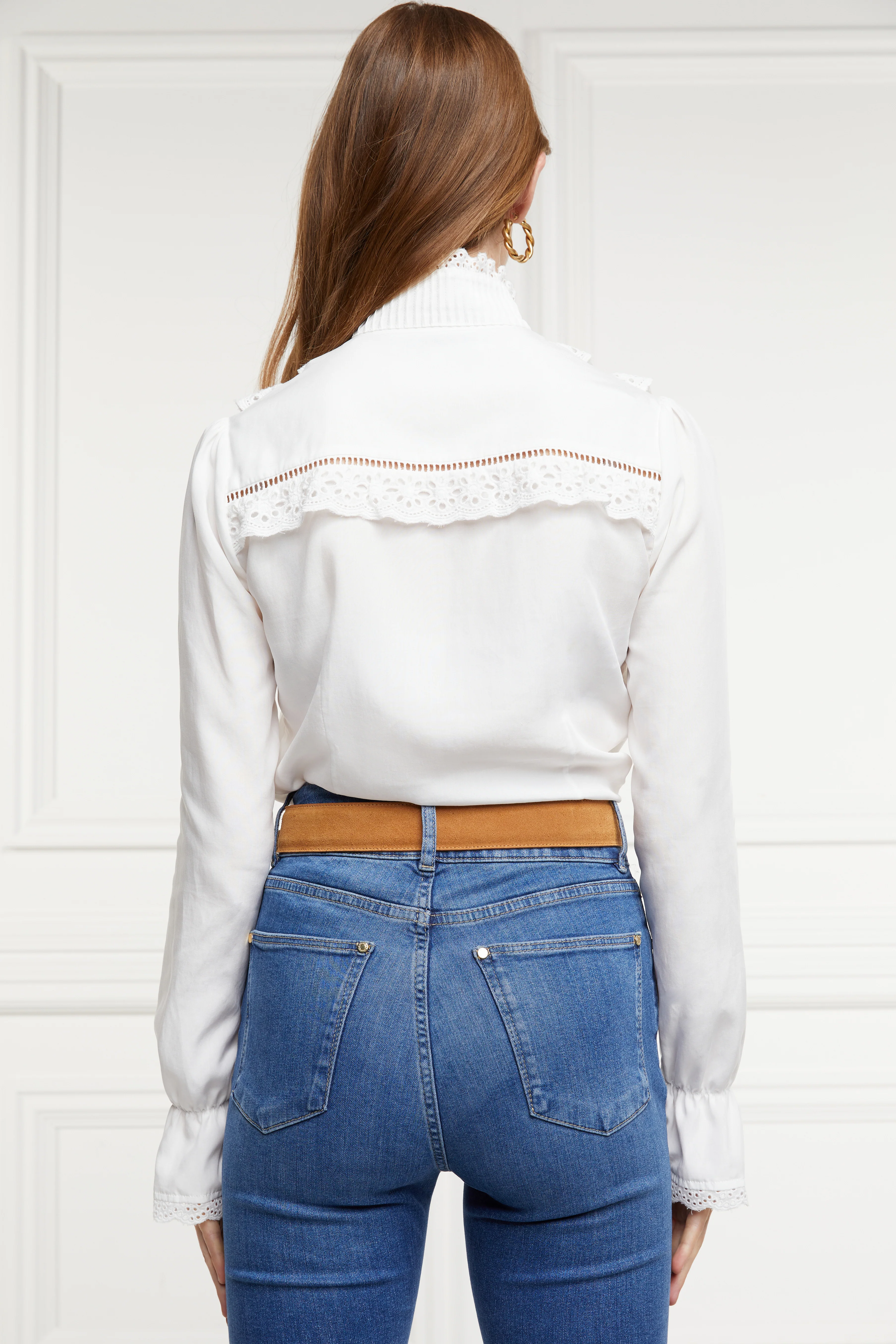 Audley Lace Blouse (White) - Image 4
