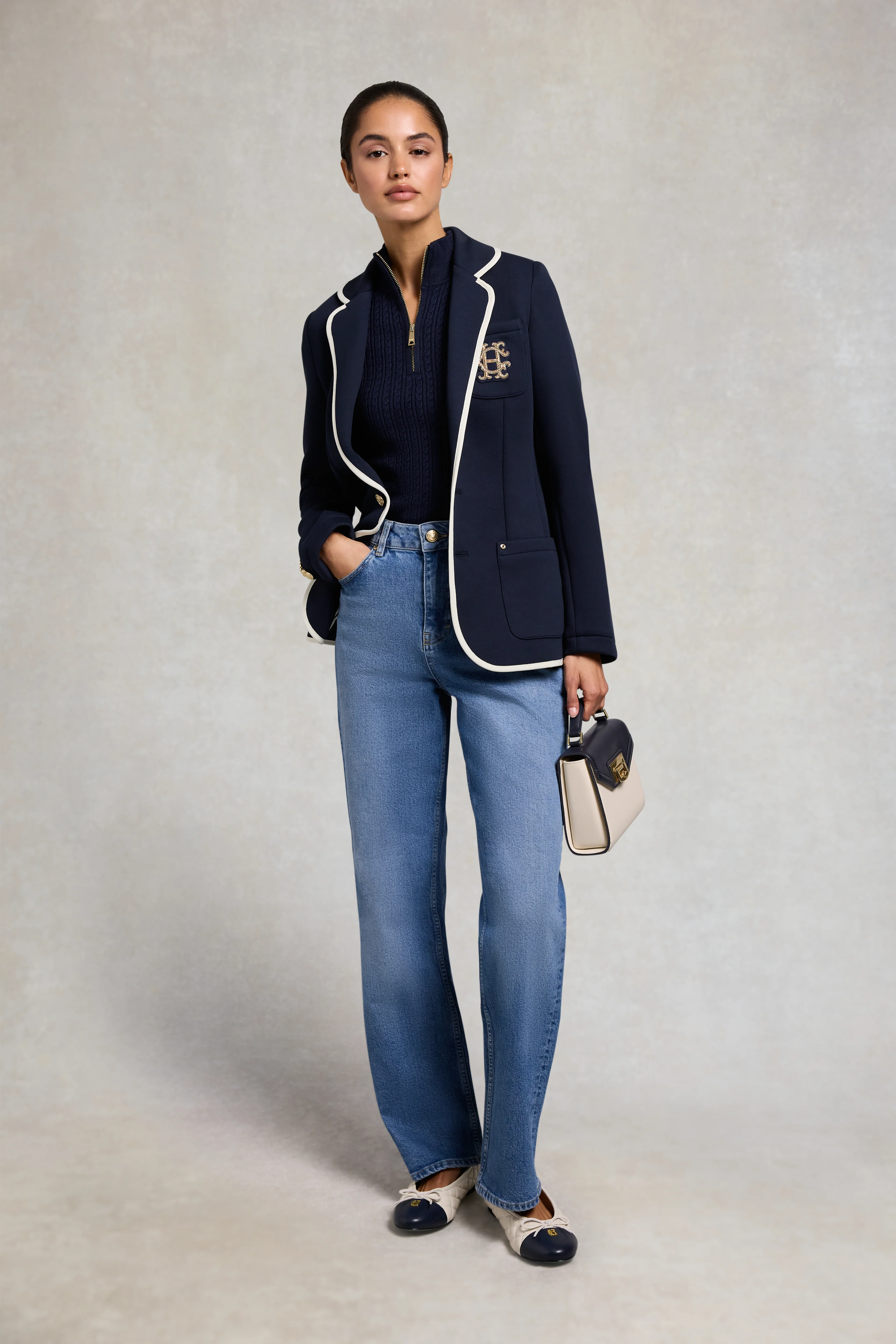 Ava Quarter Zip Knit (Ink Navy) - Image 3