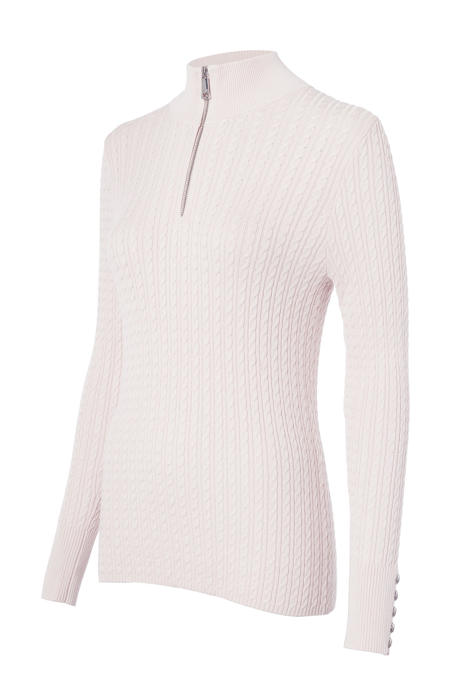 Ava Quarter Zip Knit (Soft Pink) - Image 8