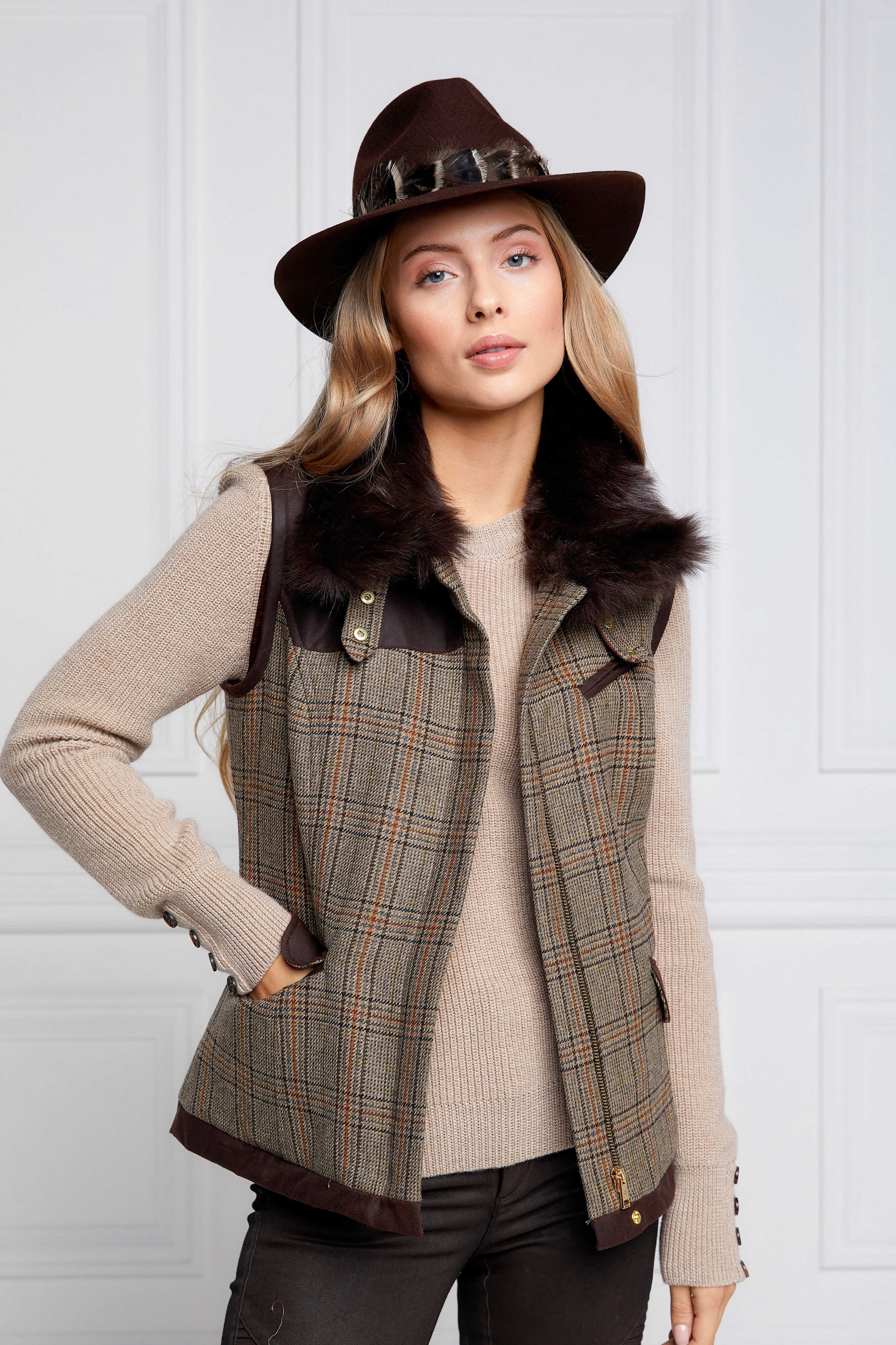 Aviator Gilet (Bourbon Tweed) - Image 3