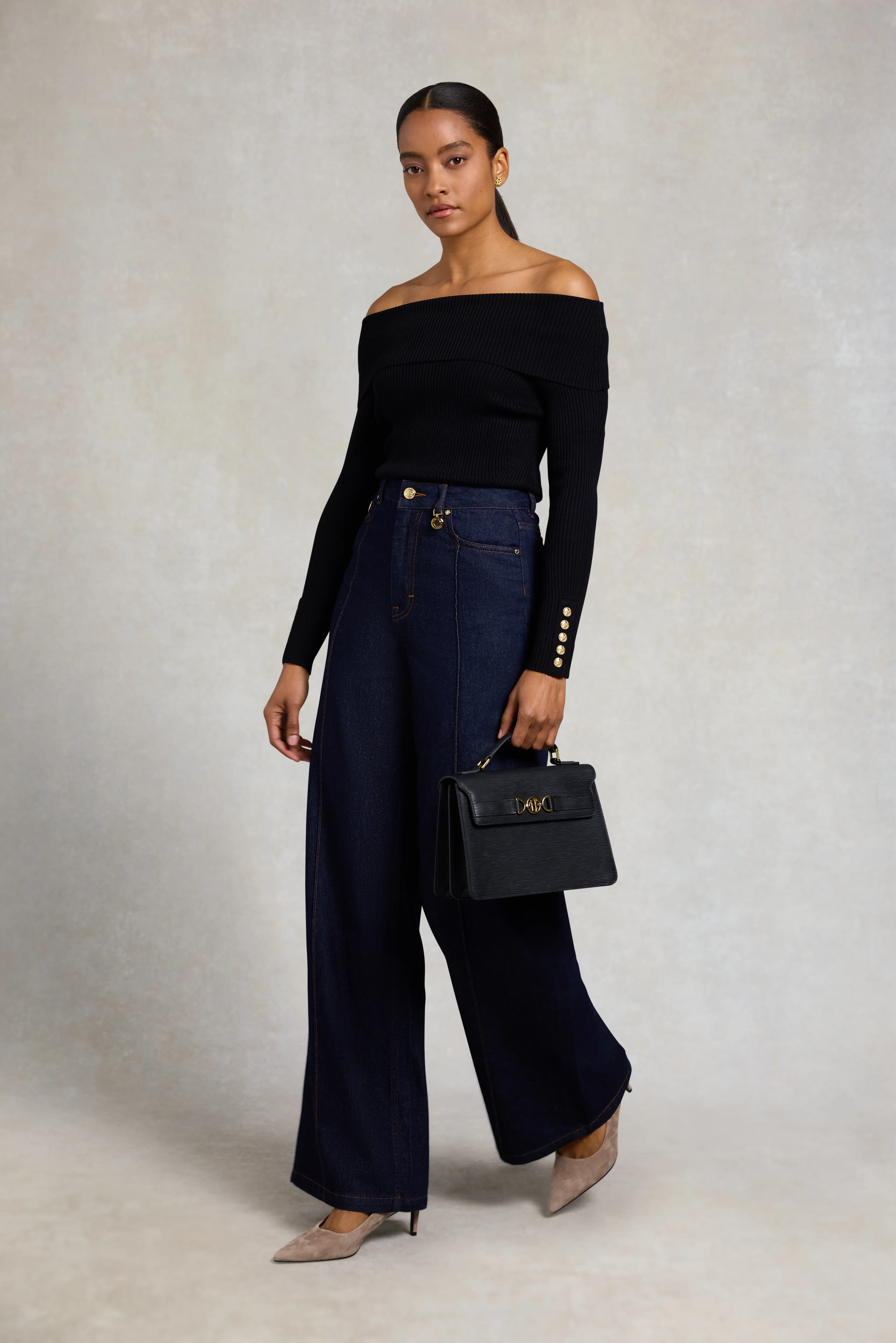 Bardot Knit (Black) - Image 3