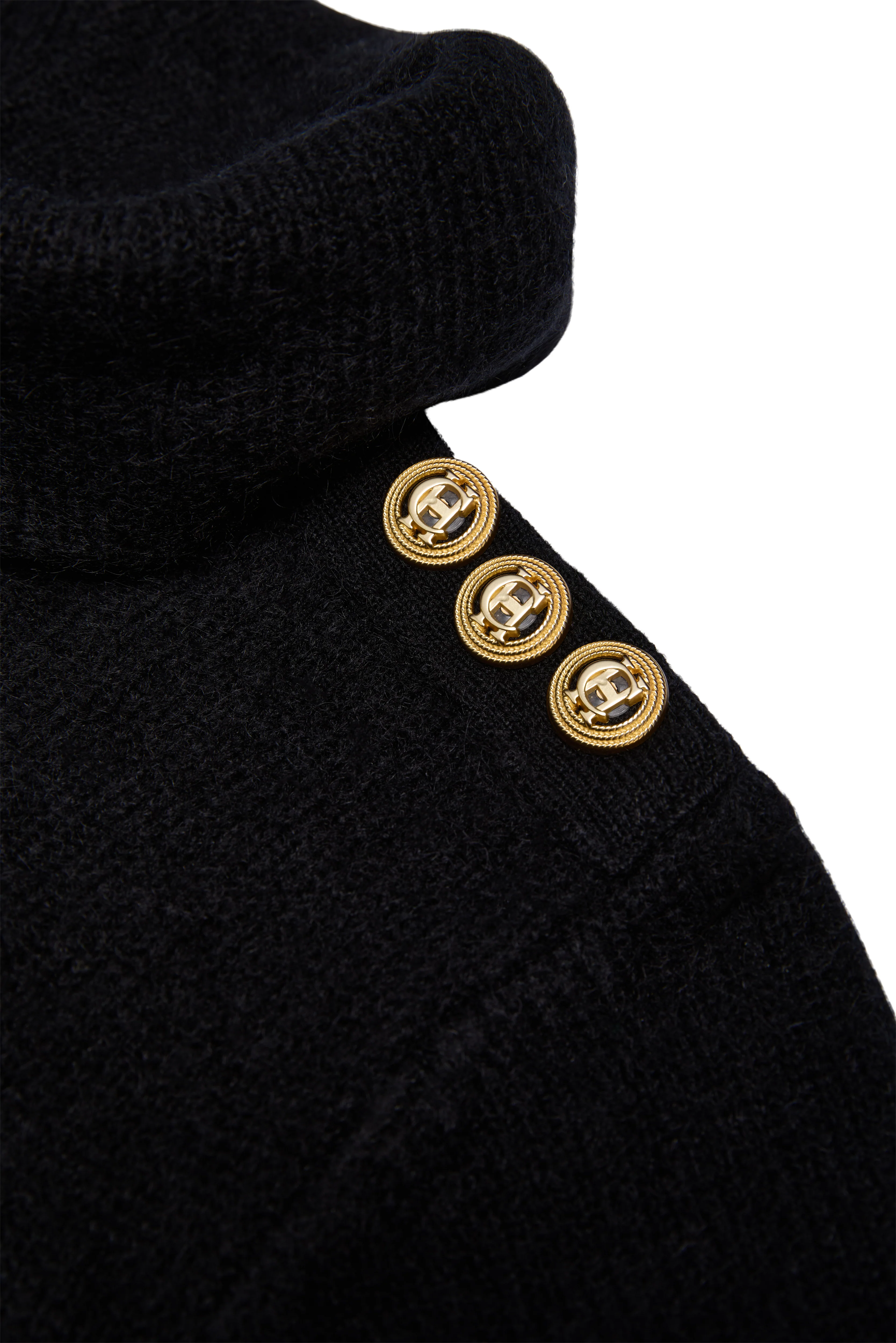 Berkeley Roll Neck Dress (Black) - Image 6