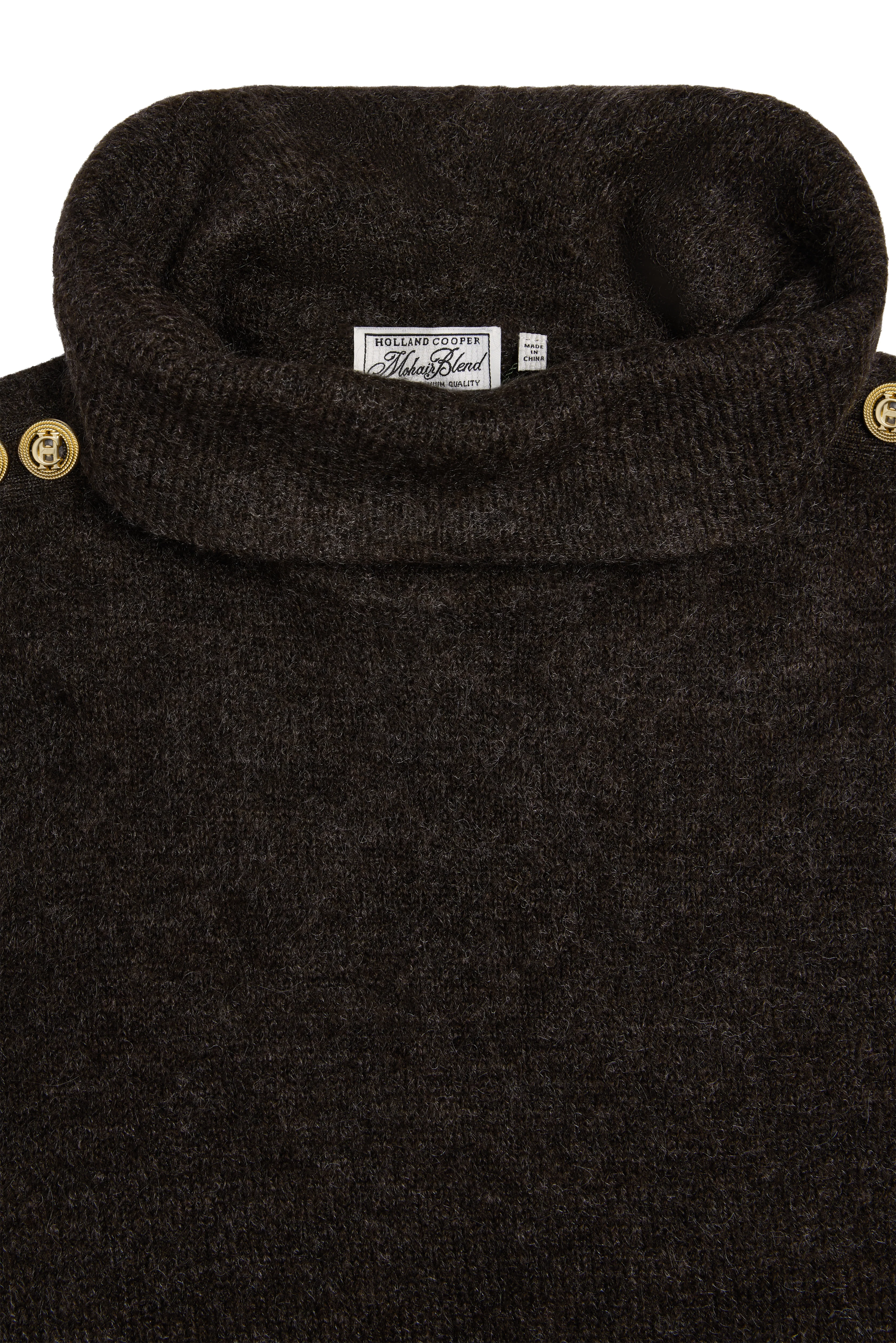 Berkeley Roll Neck Dress (Chocolate) - Image 8