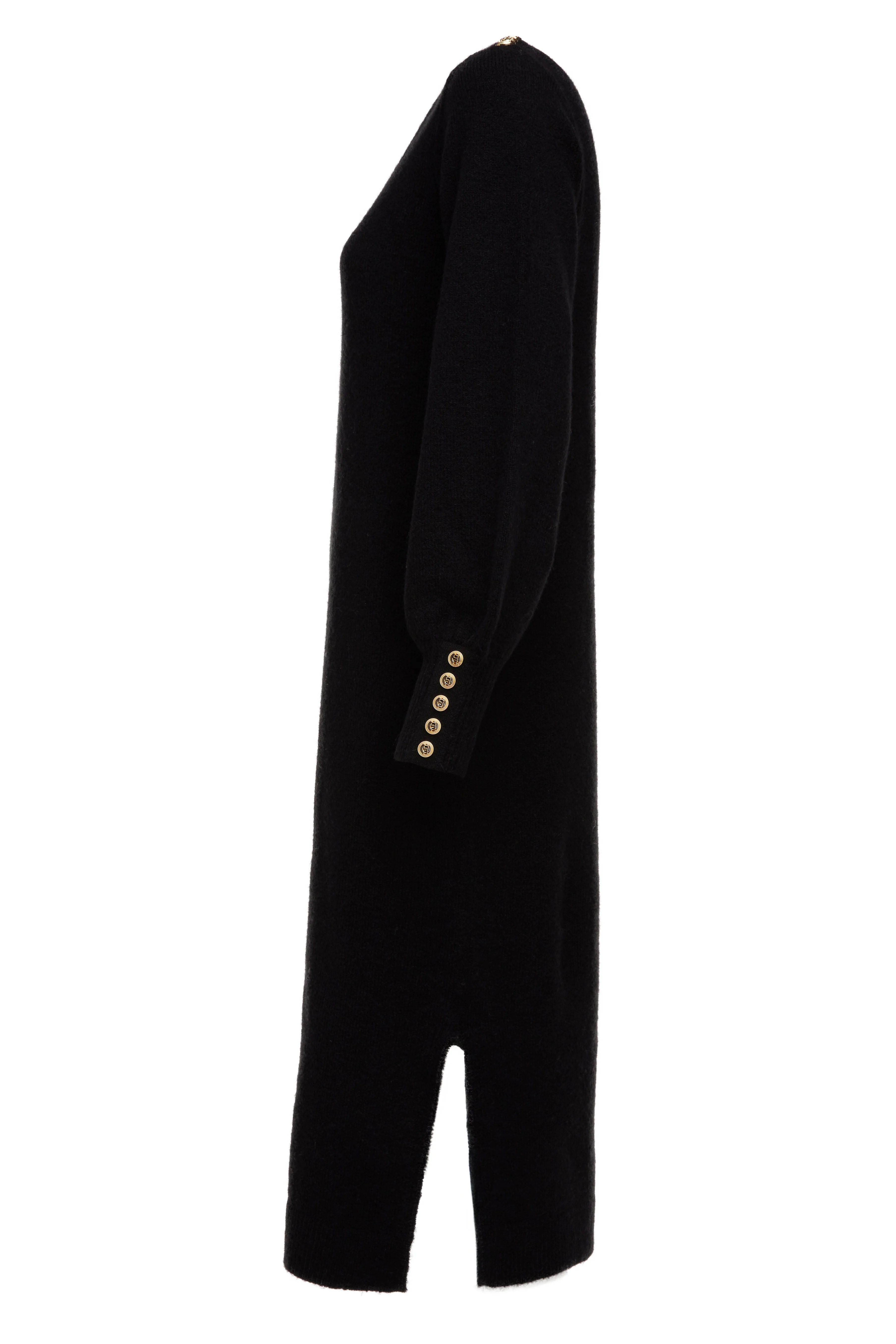 Berkeley V-Neck Dress (Black) - Image 9
