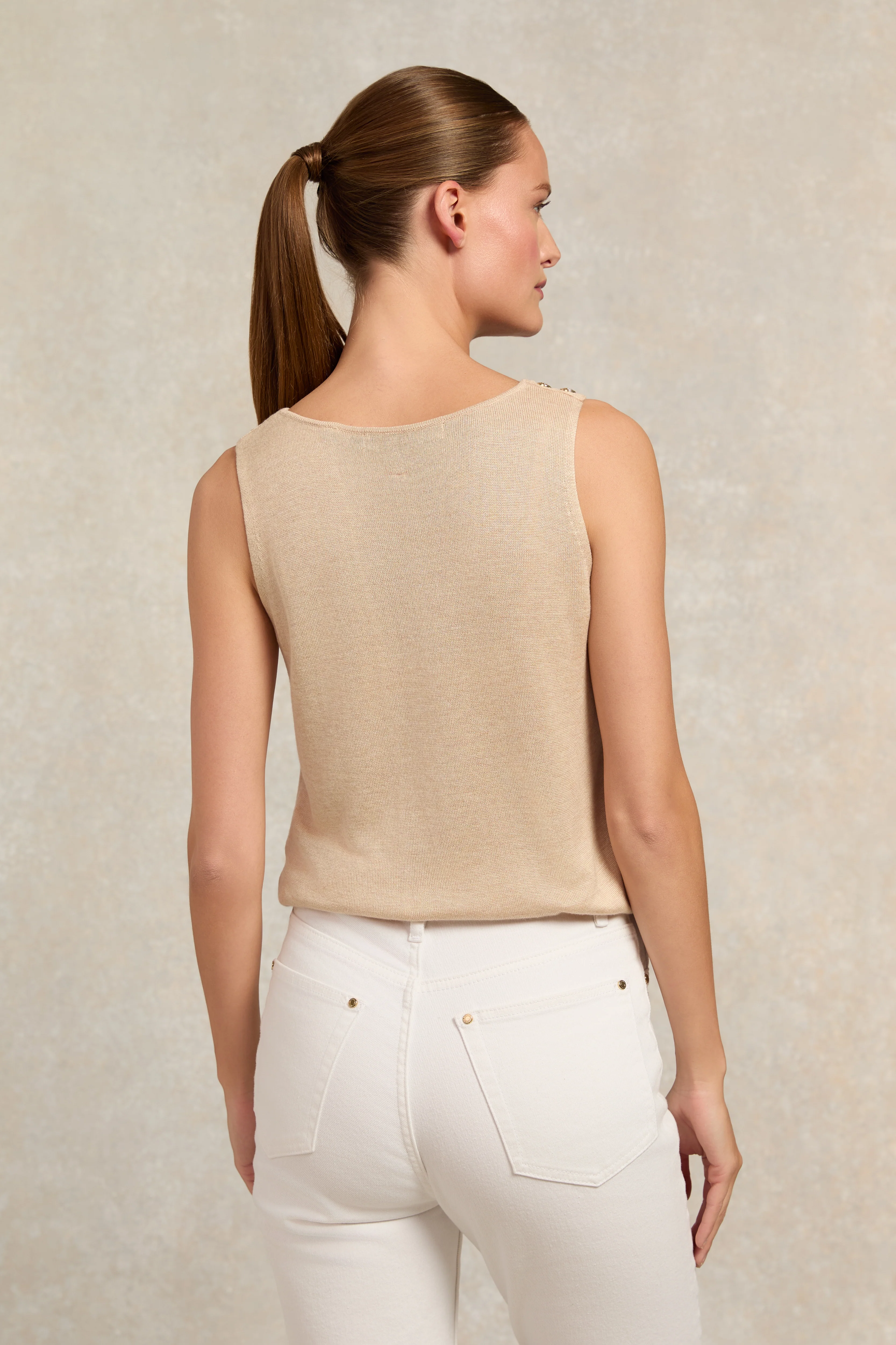 Boat Neck Vest (Camel) - Image 5