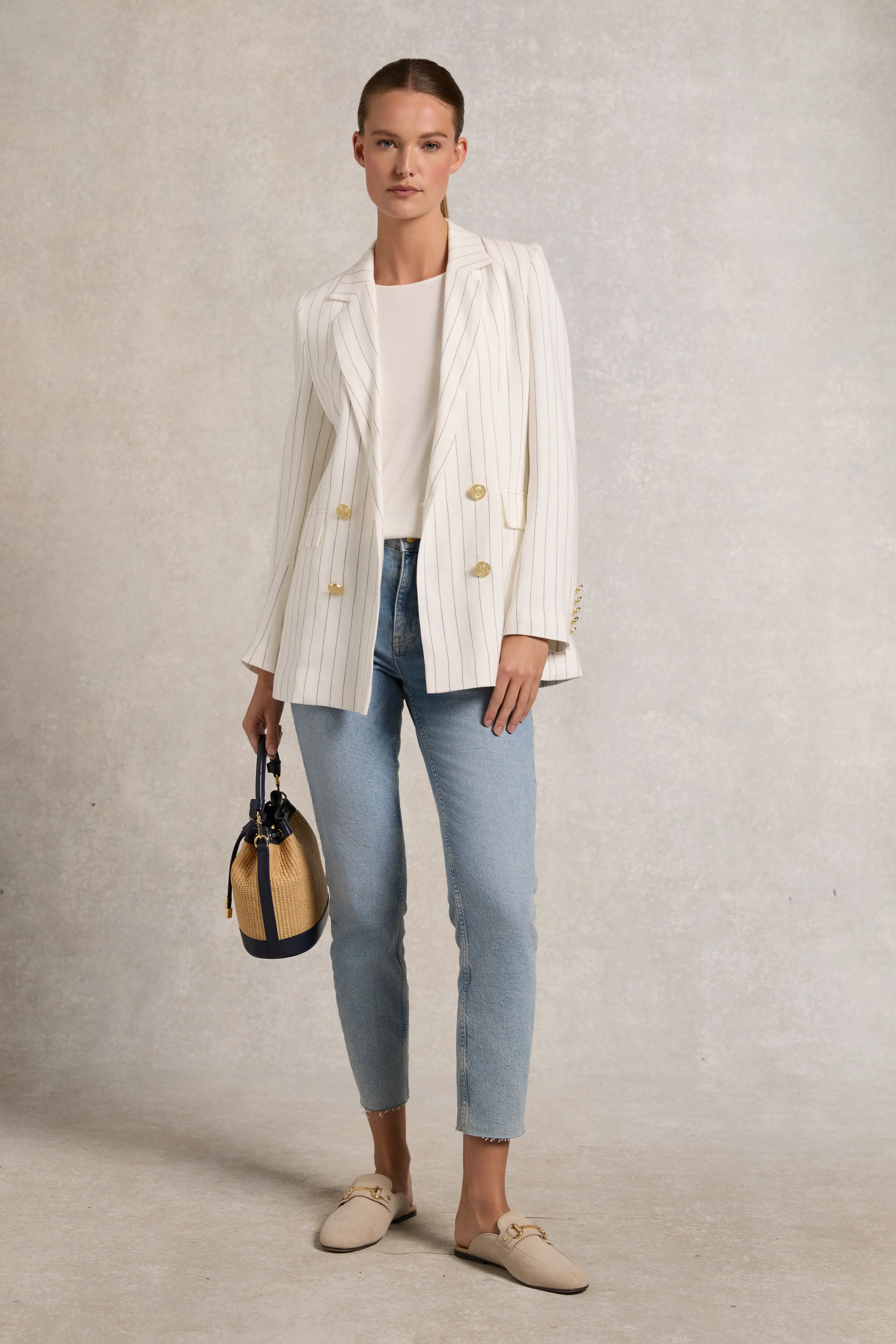 Boat Neck Vest (Oyster) - Image 3
