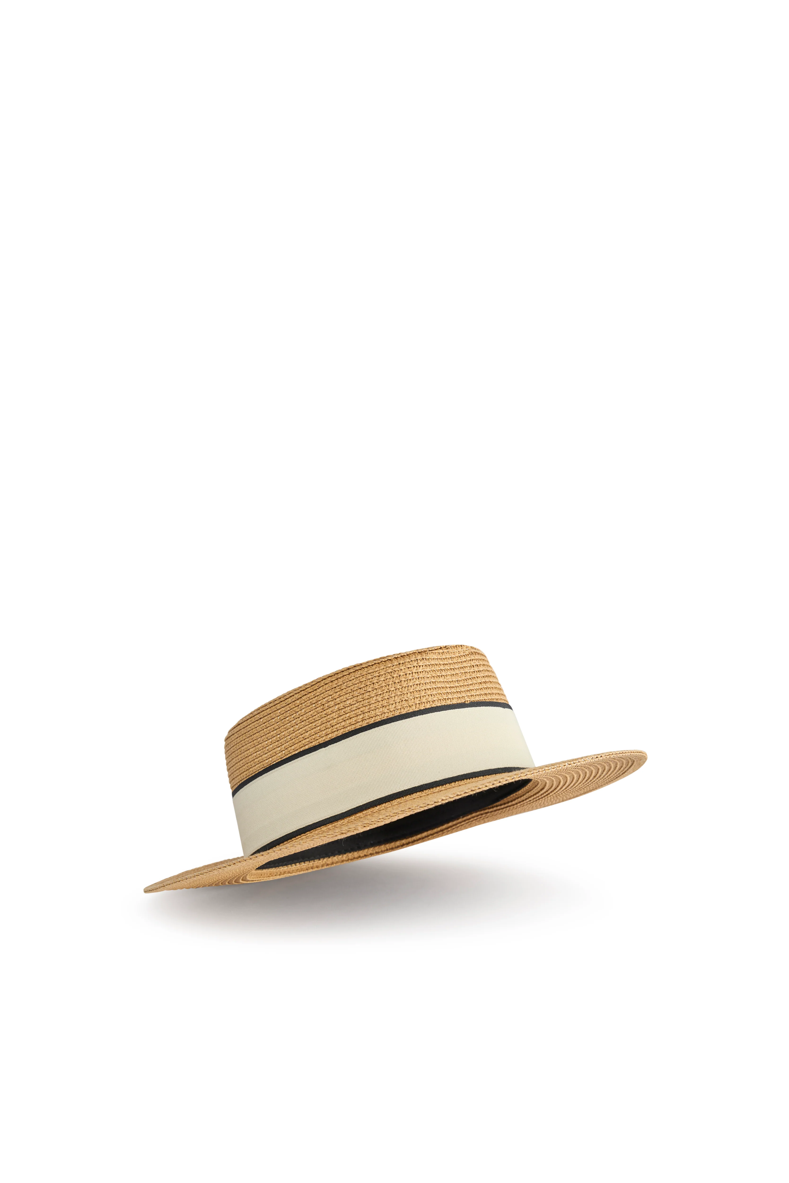 Boater Hat (Camel Latte Navy) - Image 4