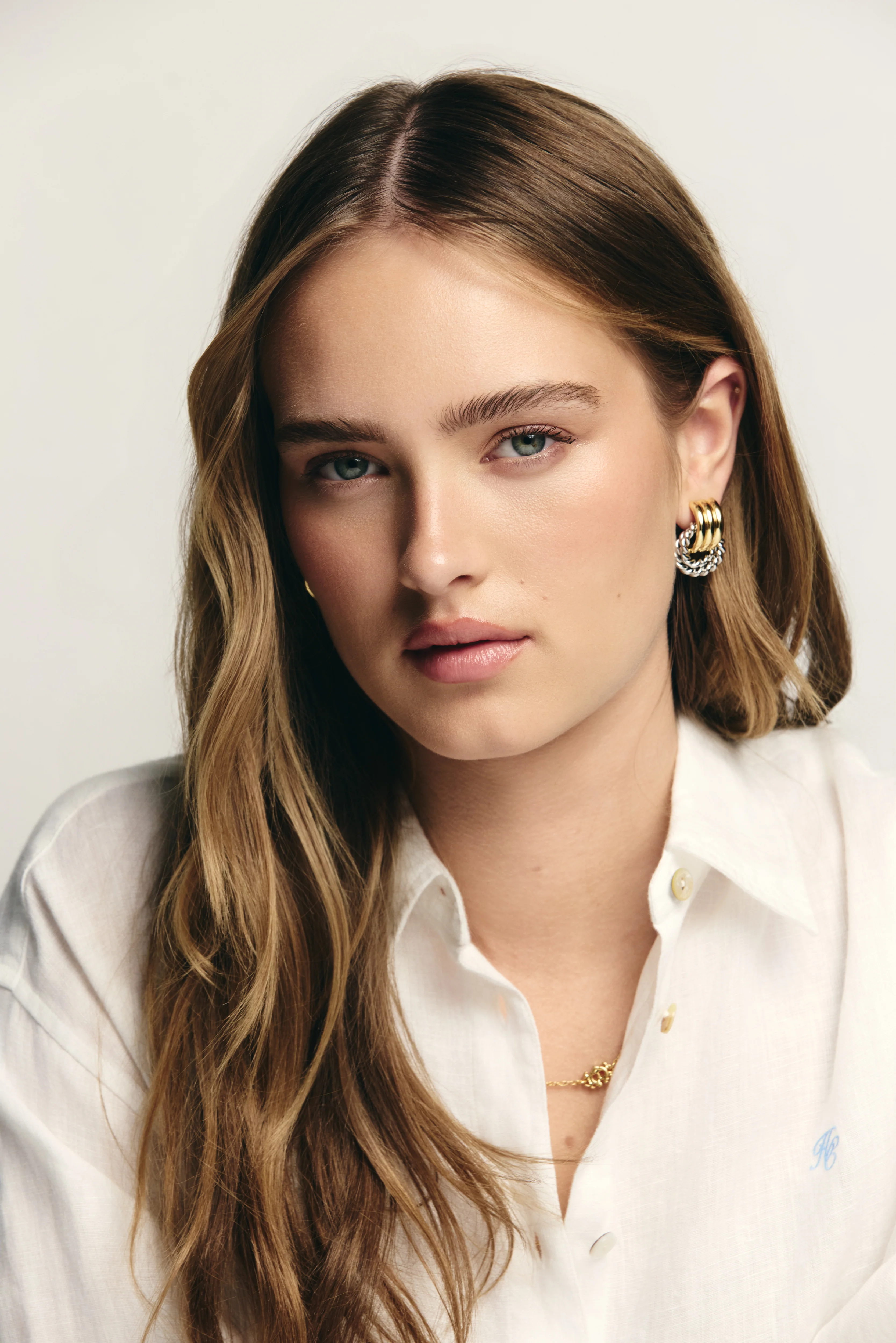 Braided Hoop Earring (Gold Silver) - Image 6