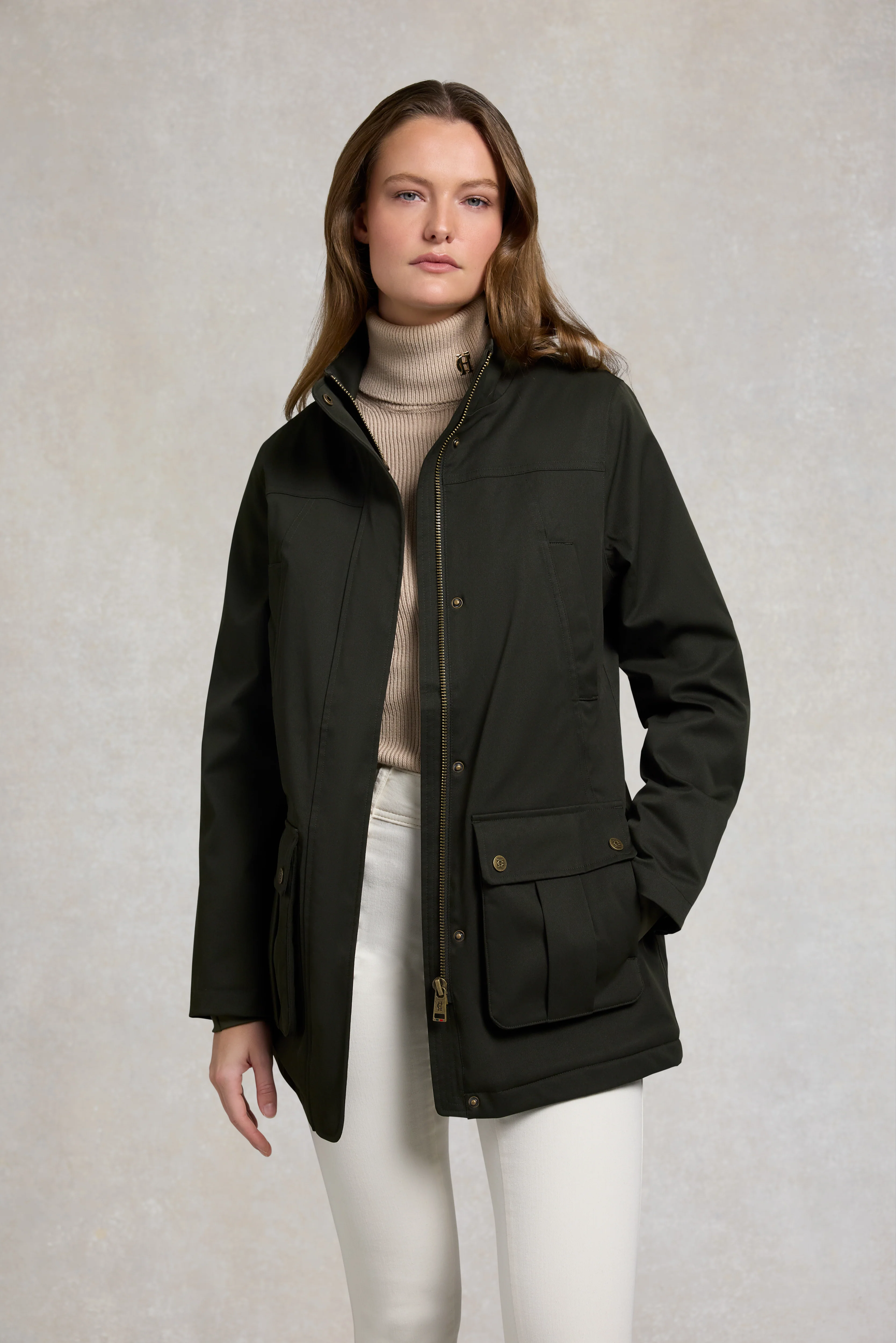Bramwell Waterproof Country Coat (Khaki) - Image 4
