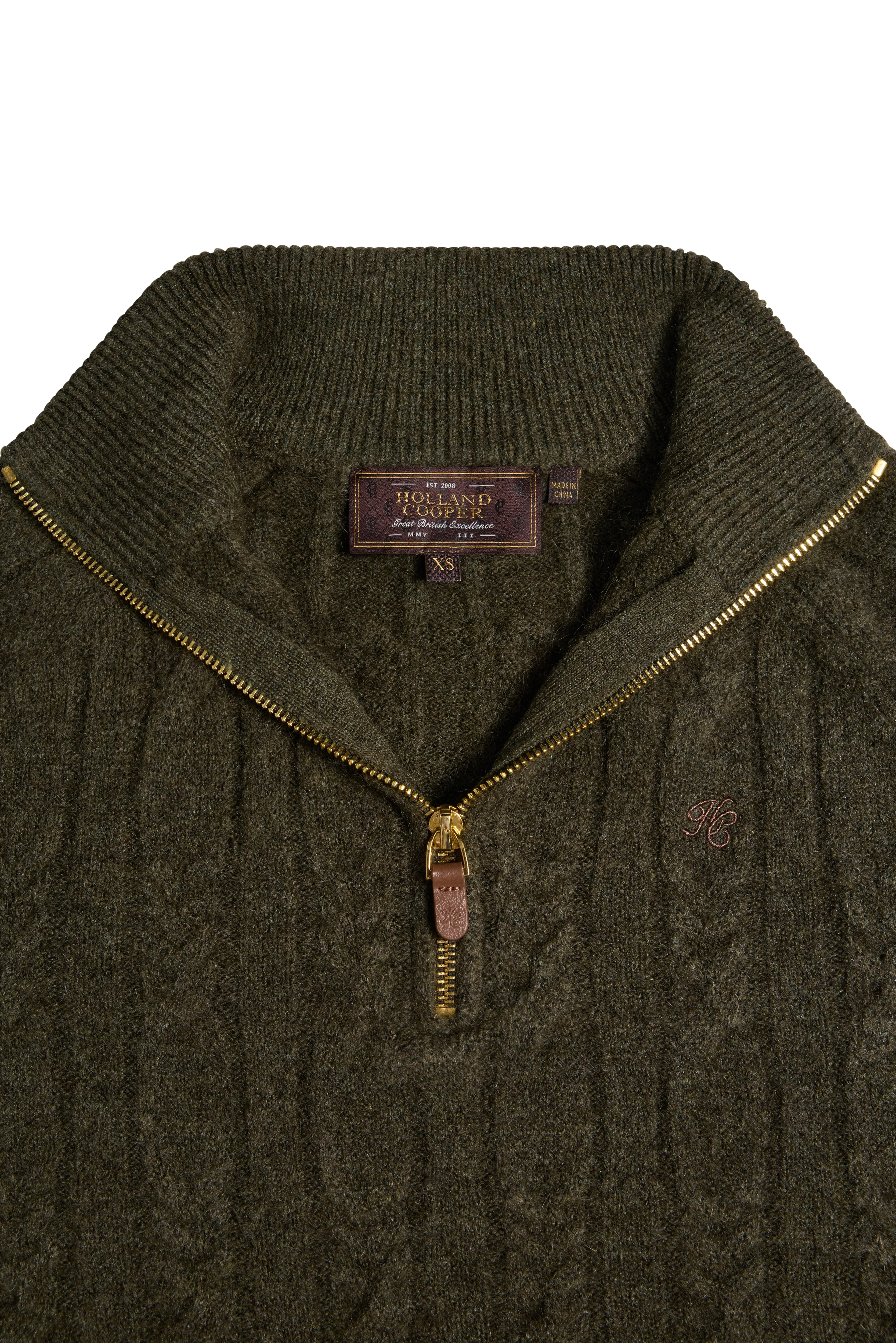 Bridget Quarter Zip Knit (Forest Green) - Image 6