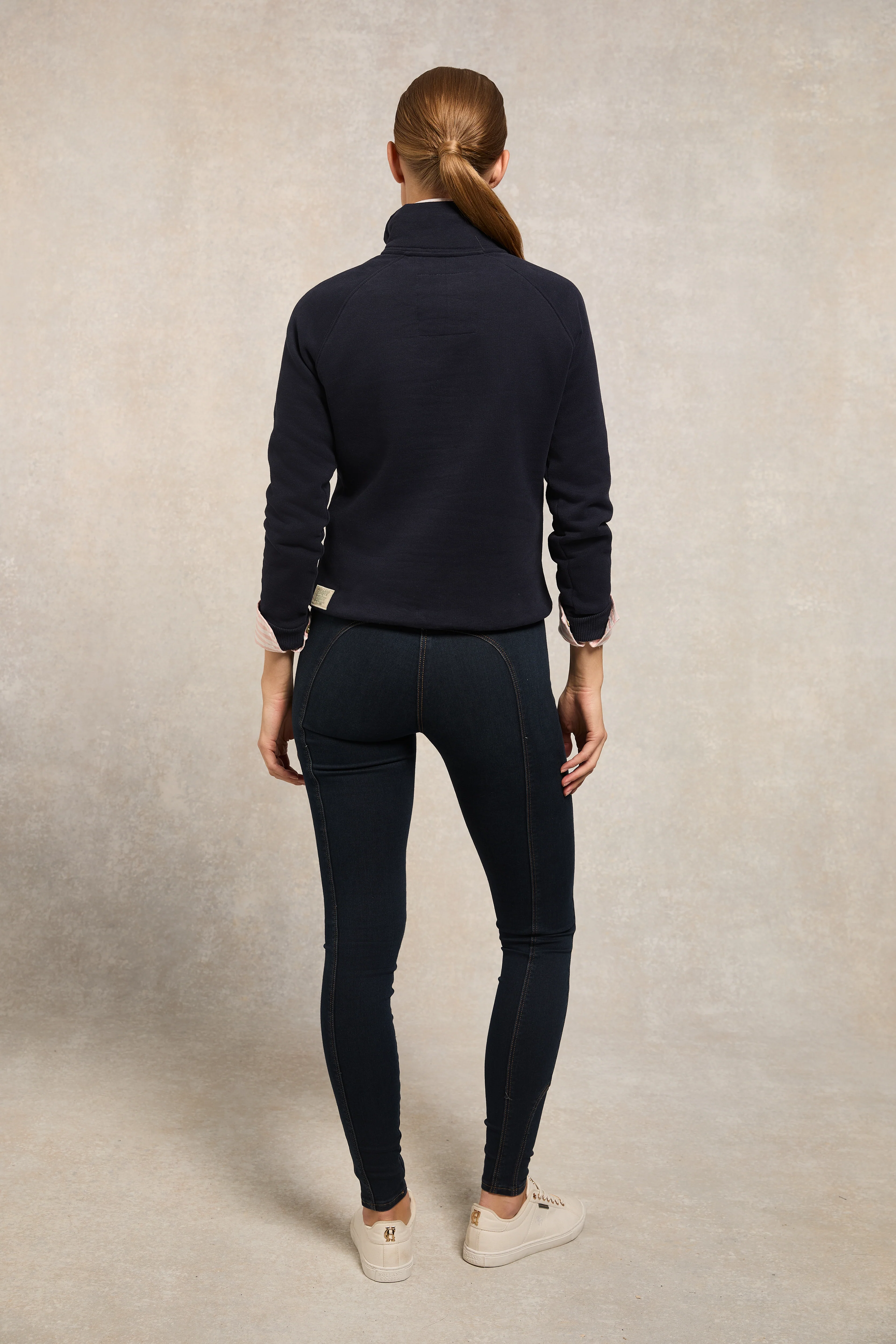Burford Quarter Zip Neck Sweat (Ink Navy) - Image 5
