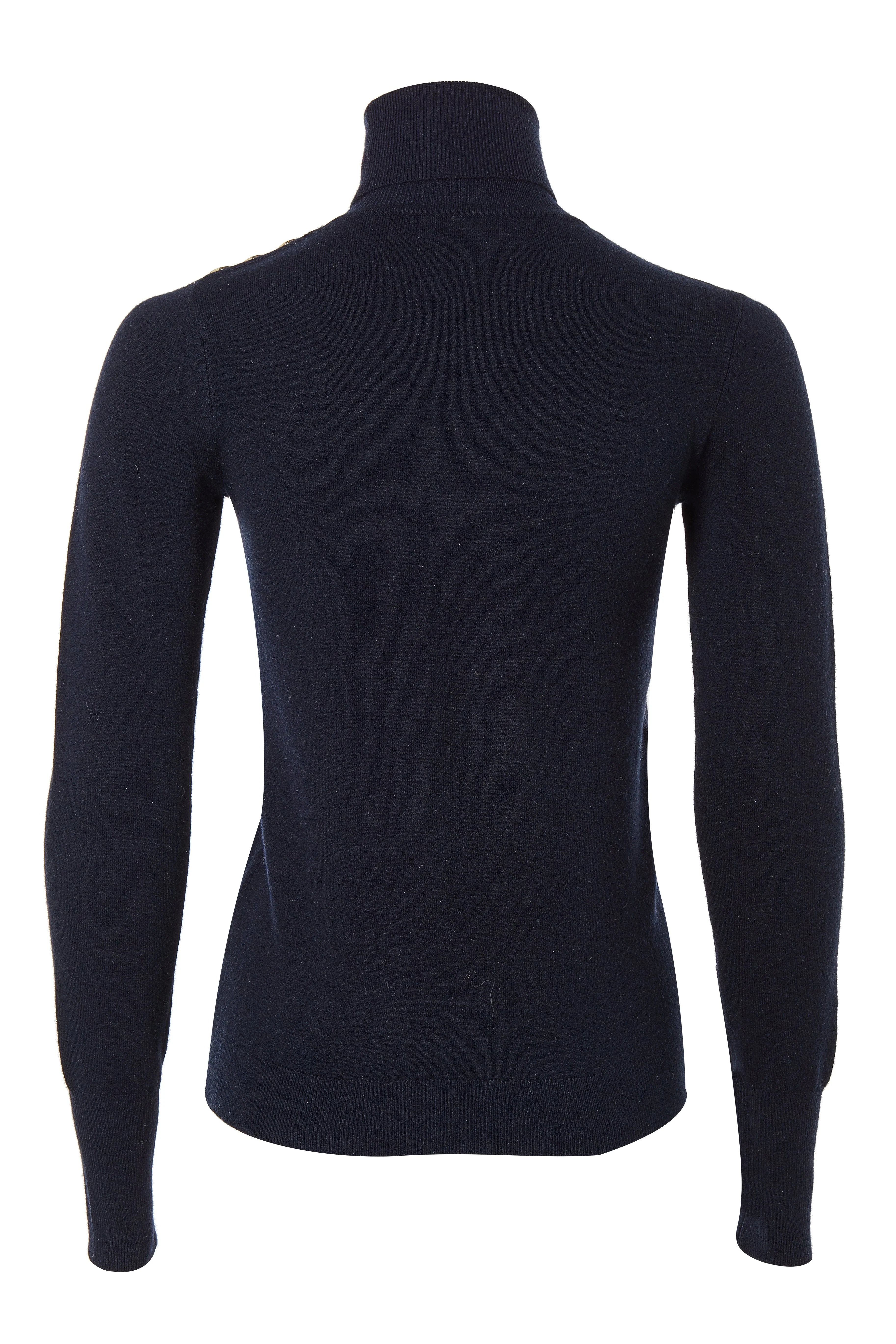 Buttoned Knit Roll Neck (Ink Navy) - Image 7