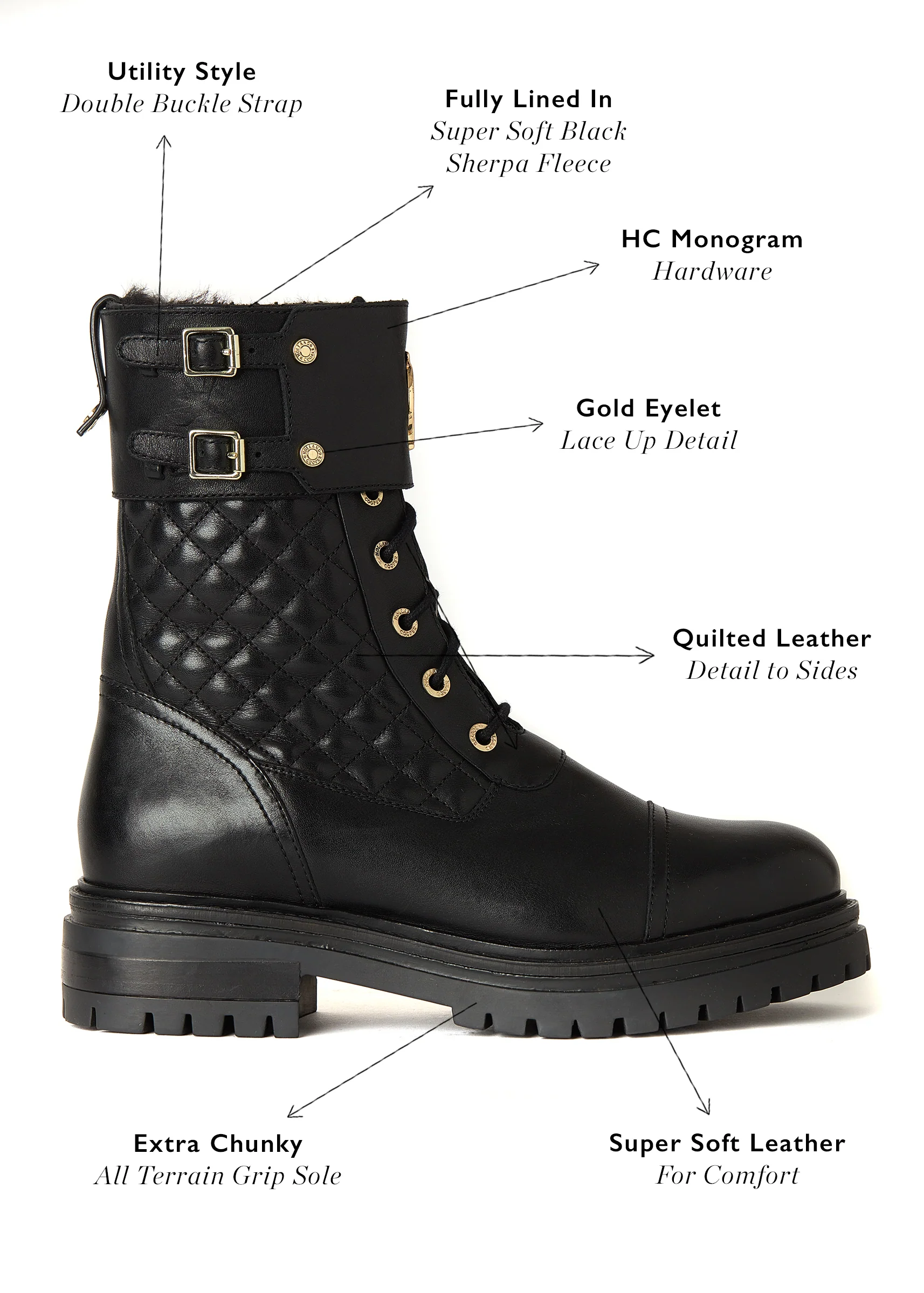 Camden Biker Boot (Black) - Image 6