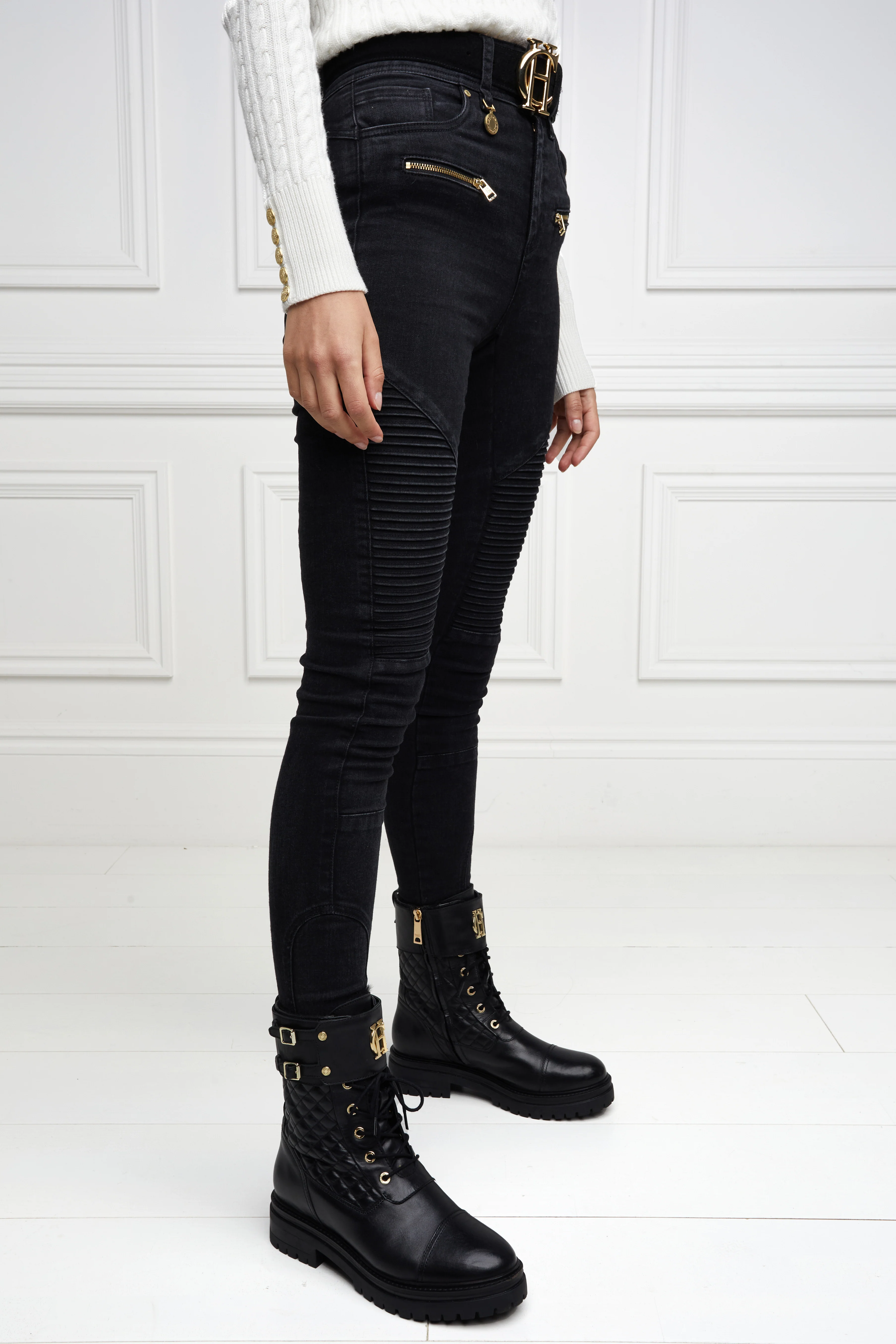 Camden Biker Boot (Black) - Image 9