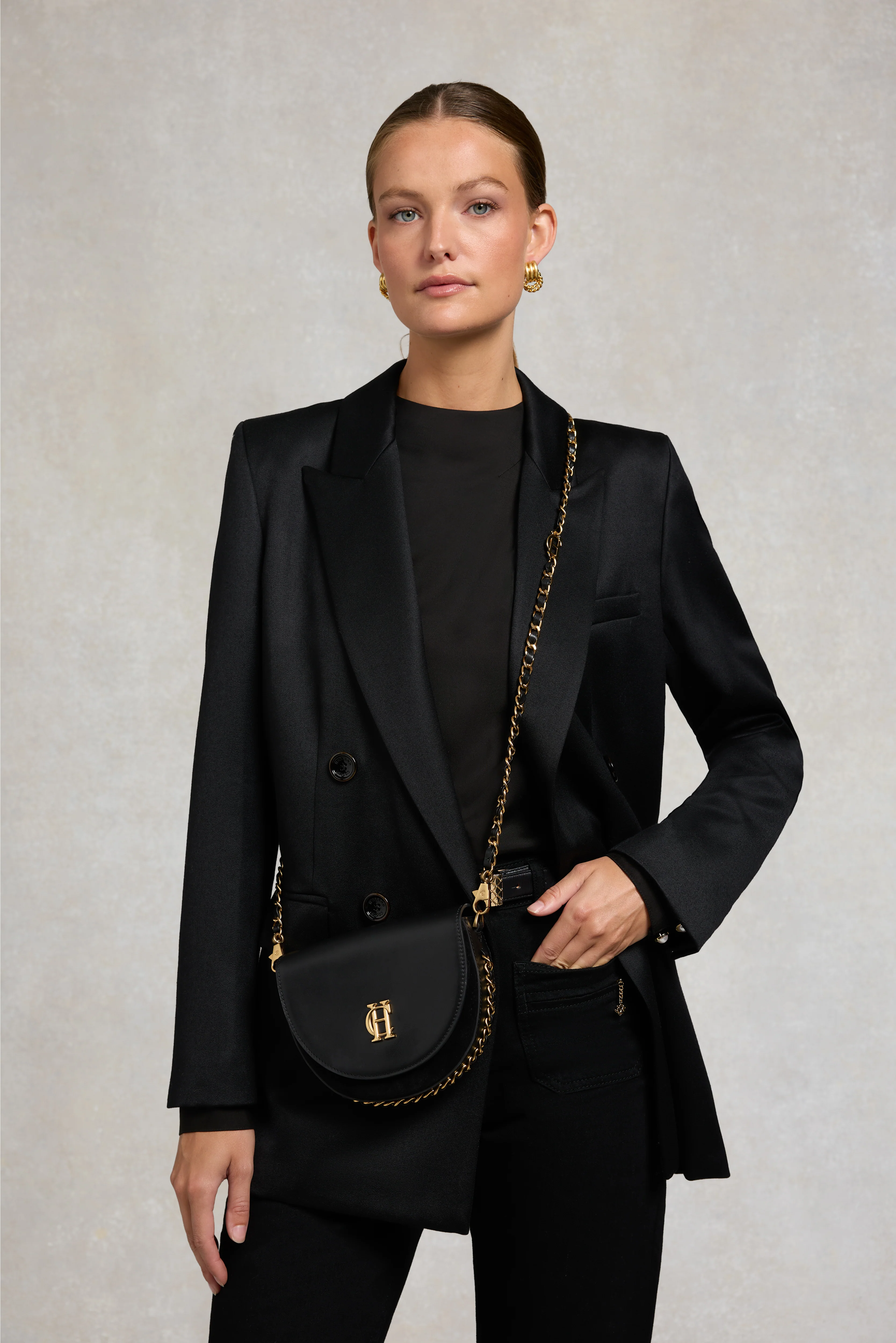 Camden Crossbody Bag (Black Chain) - Image 3