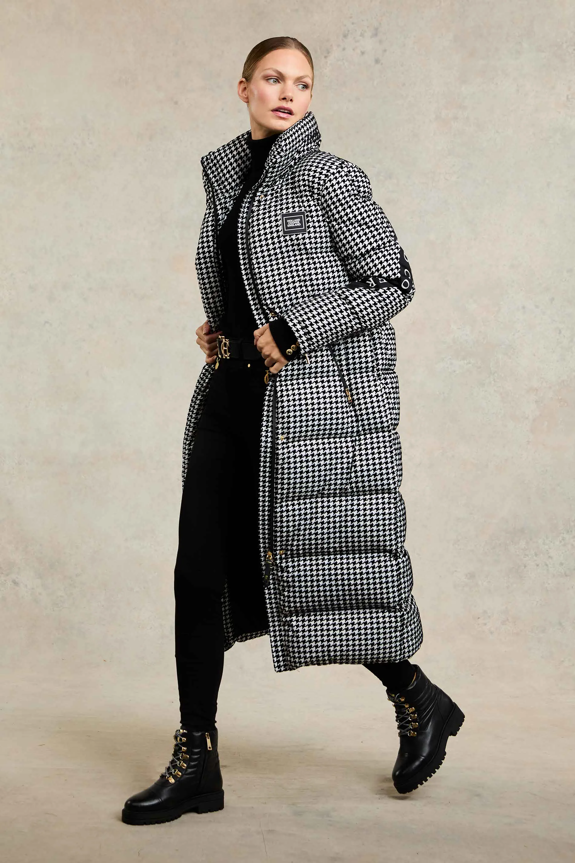 Camden Longline Coat (Houndstooth) - Image 2